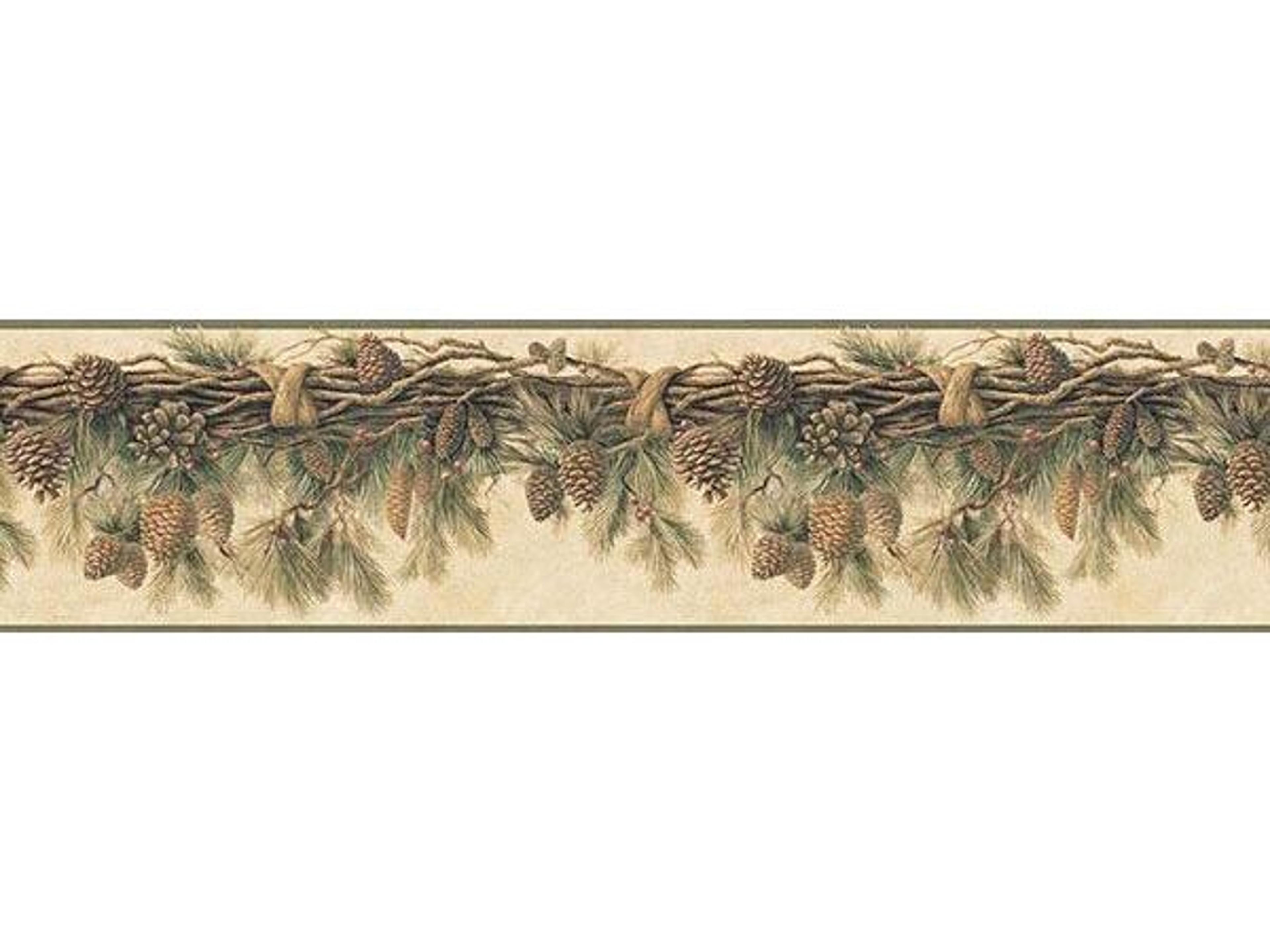 Chesapeake Wyola Olive Pinecone Forest Border