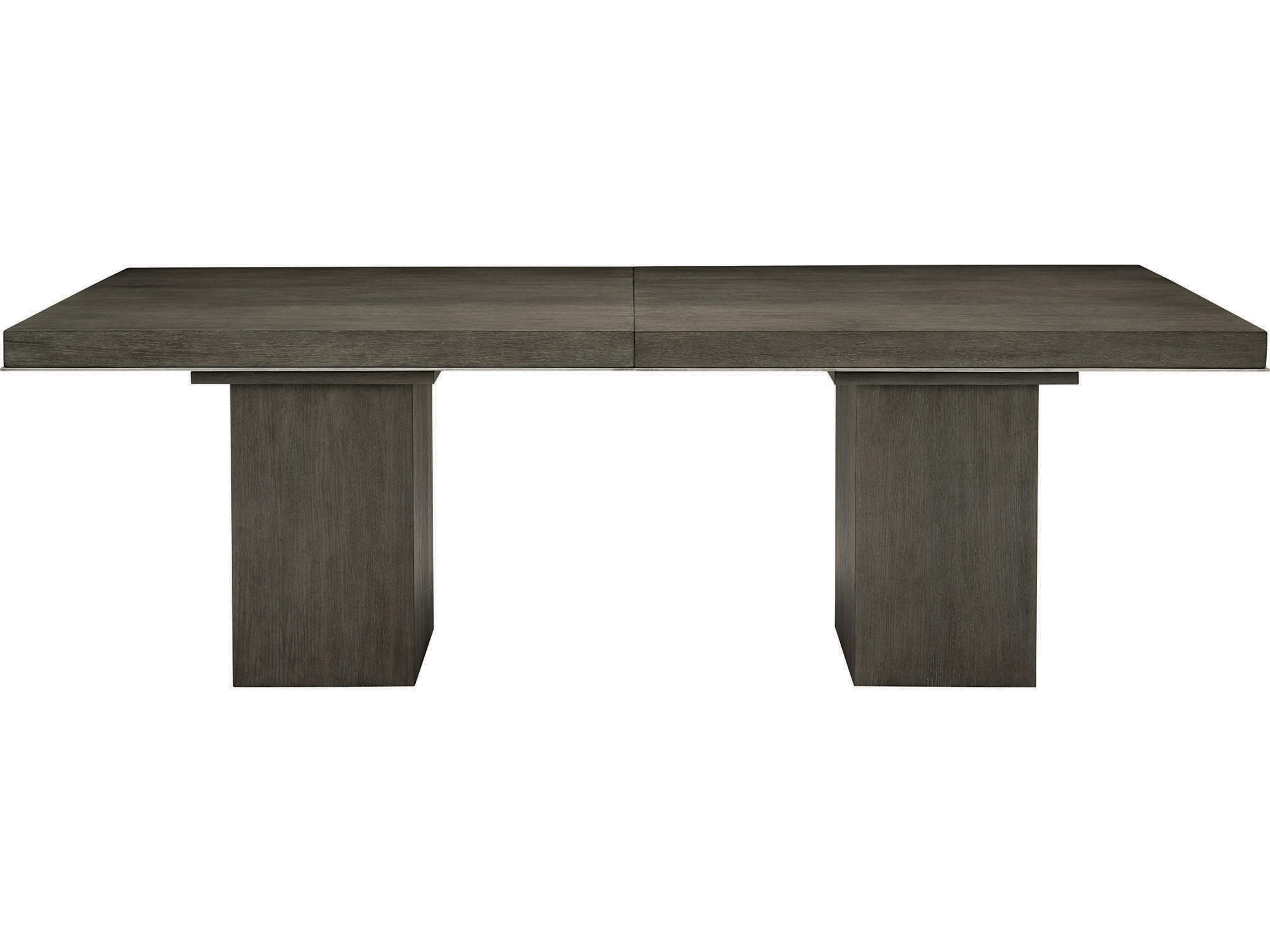 Linea Rectangular Extendable Dining Table Cerused Charcoal