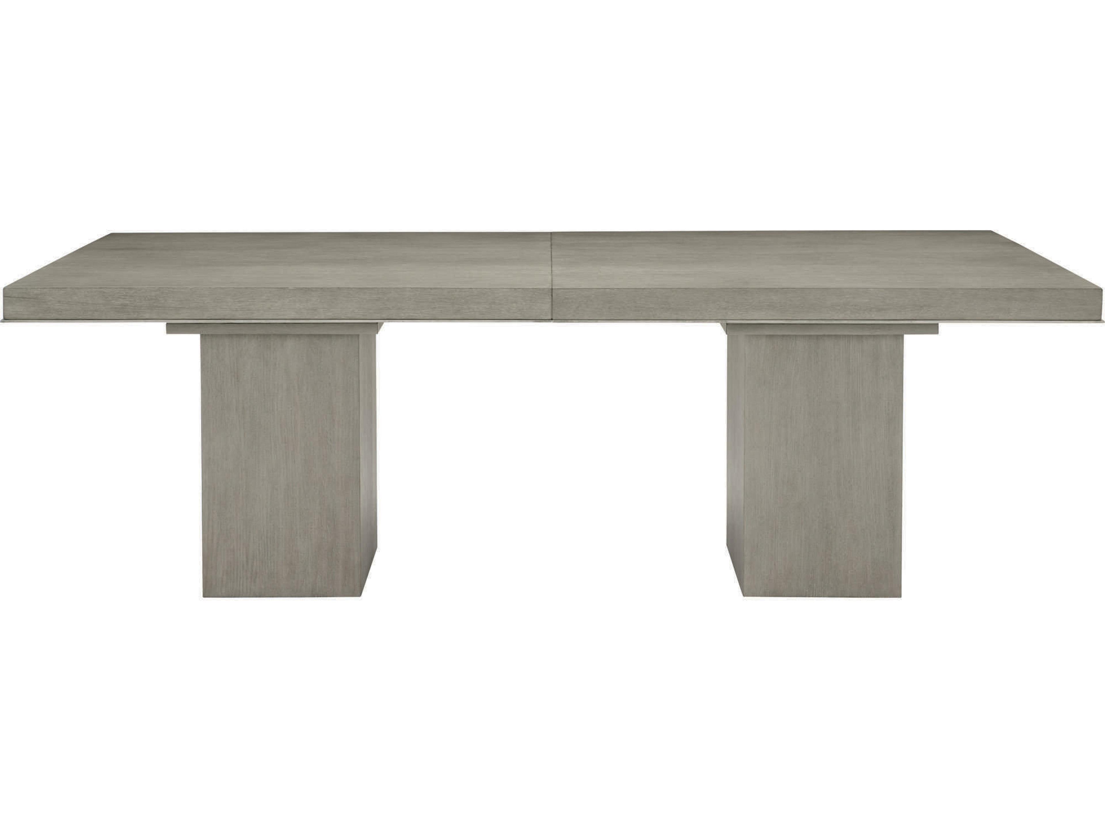 Rectangular Dining Table Linea Cerused Greige Extendable