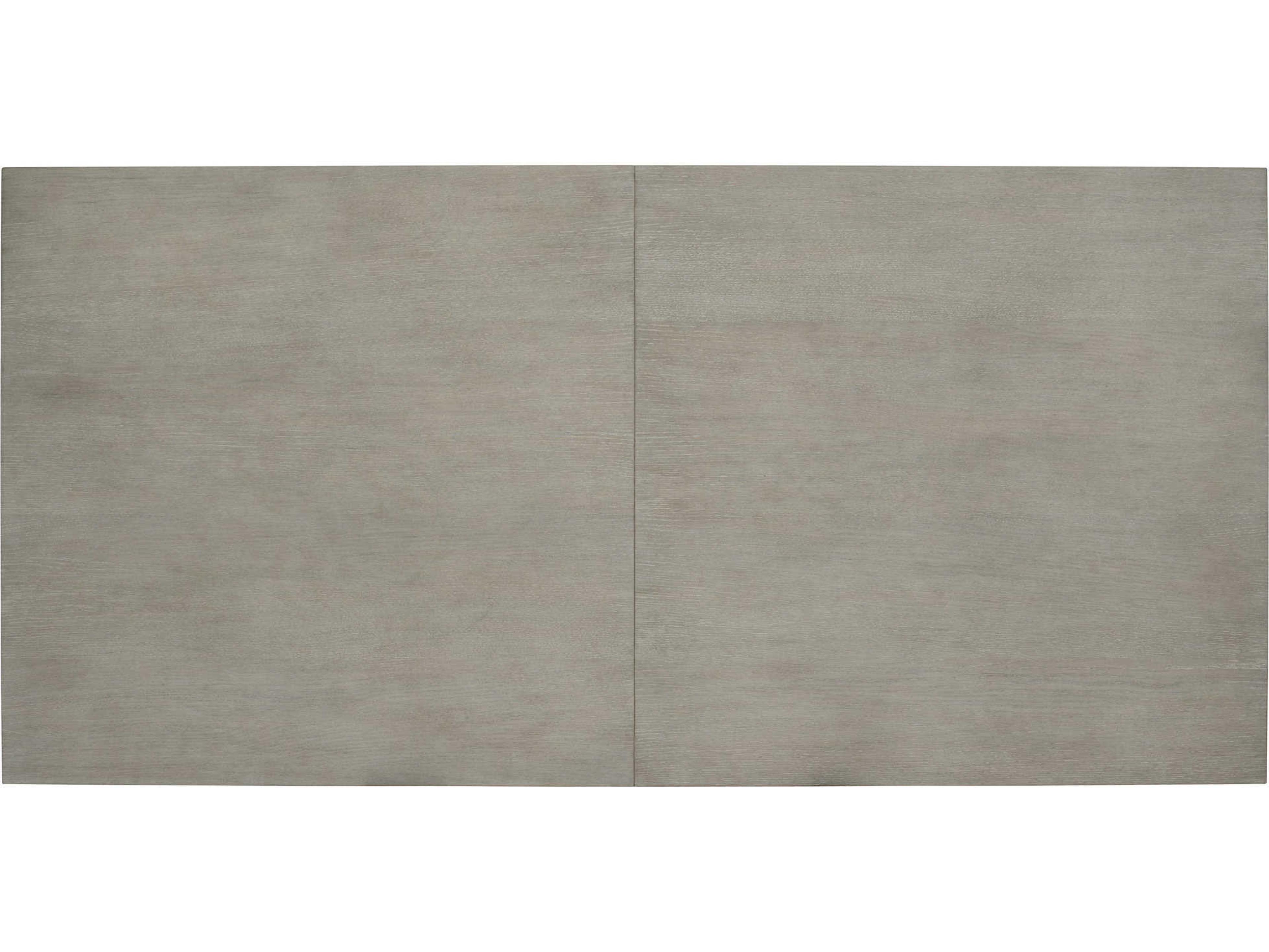 Bernhardt Linea Rectangular Wood Cerused Greige Textured Graphite Metal Dining Table