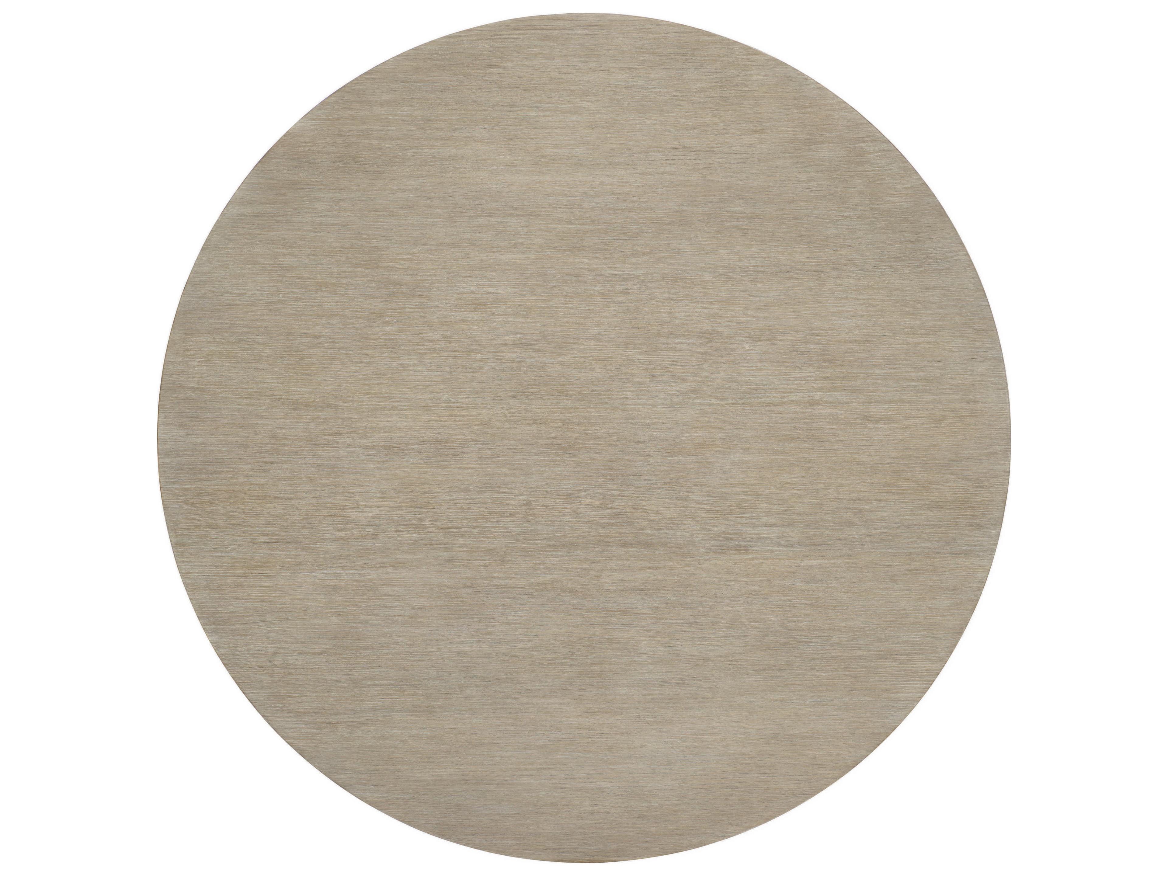 Bernhardt Santa Barbara Round Wood Sandstone Textured Cameo Dining Table