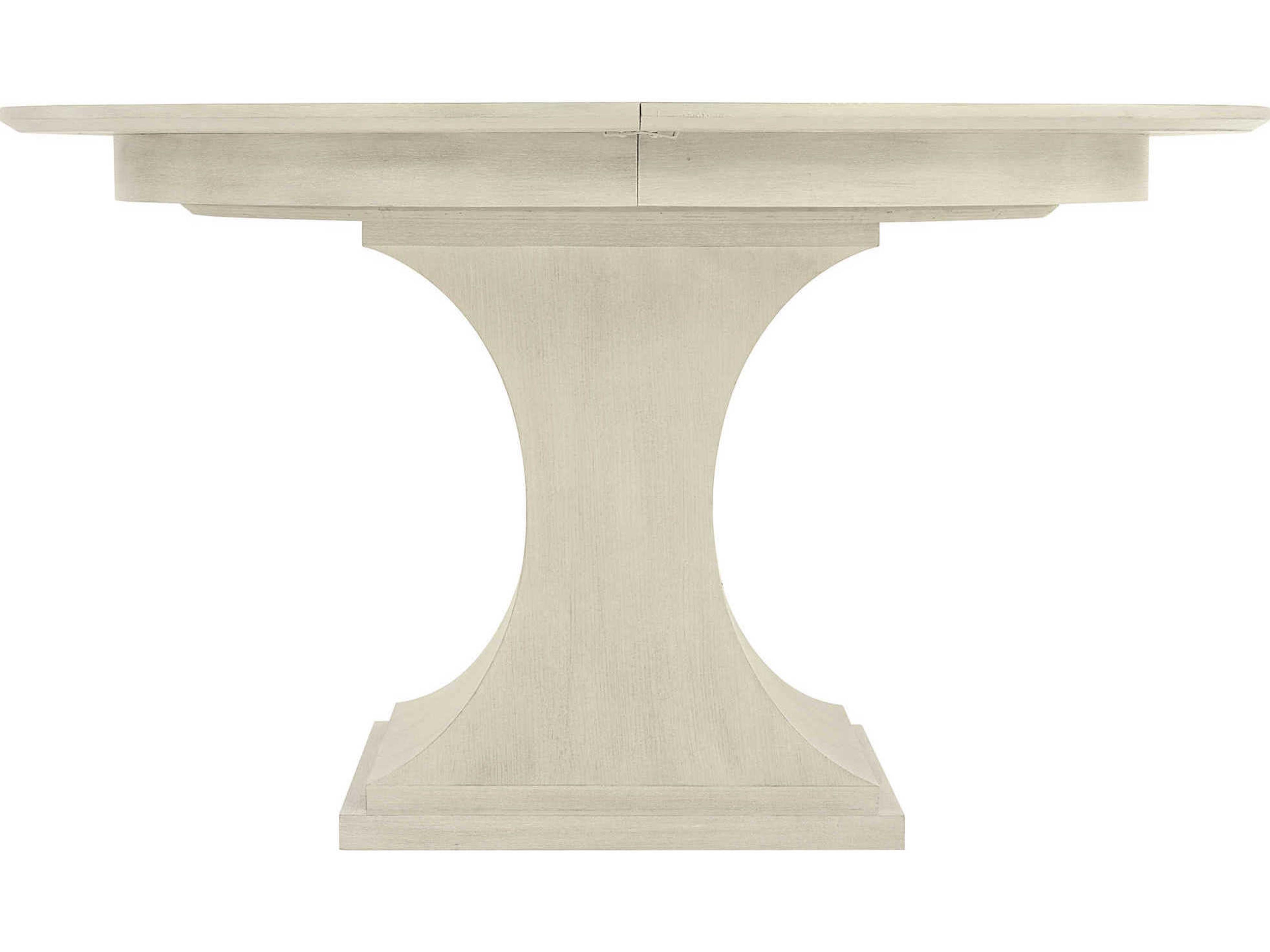 Bernhardt East Hampton Round Wood Cerused Linen Dining Table
