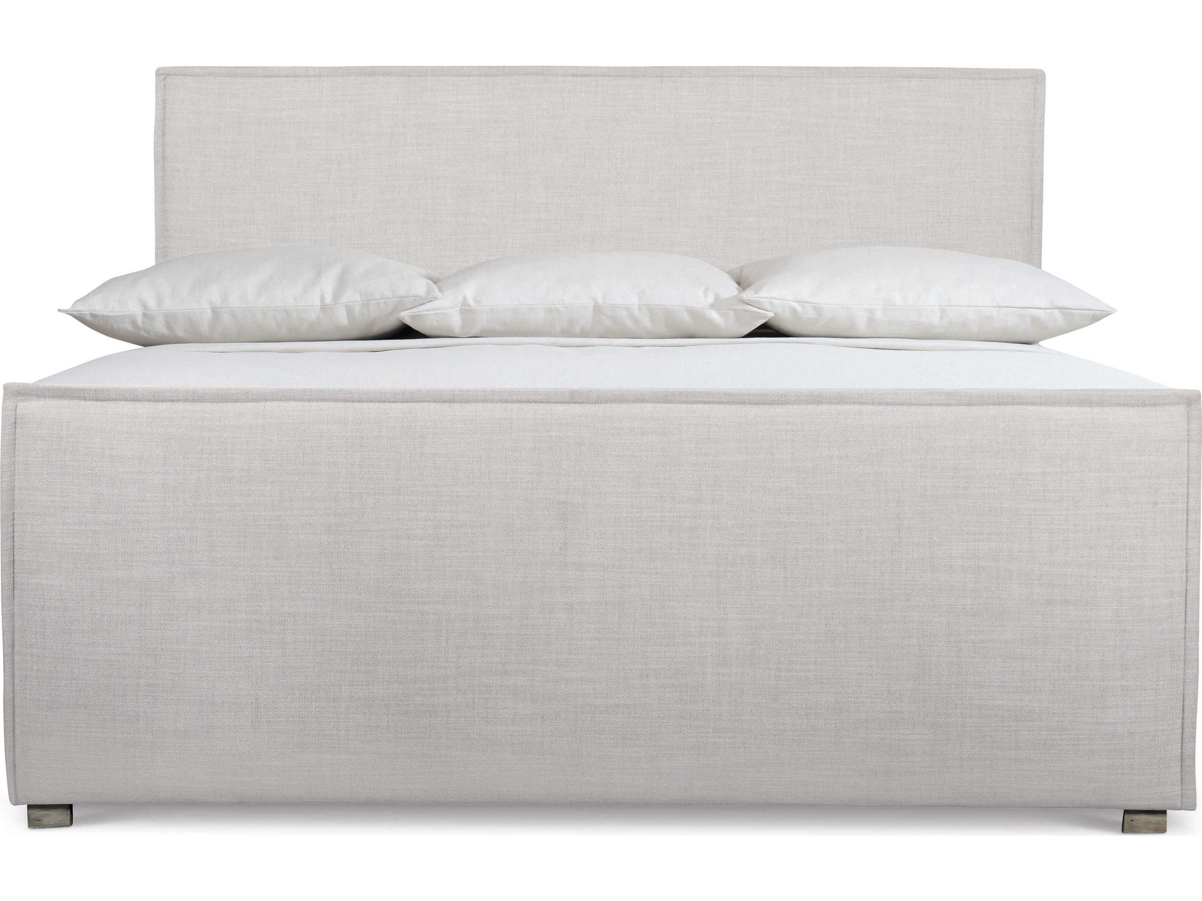 Bernhardt Highland Park Loft Sawyer White Hardwood Upholstered King Panel Bed