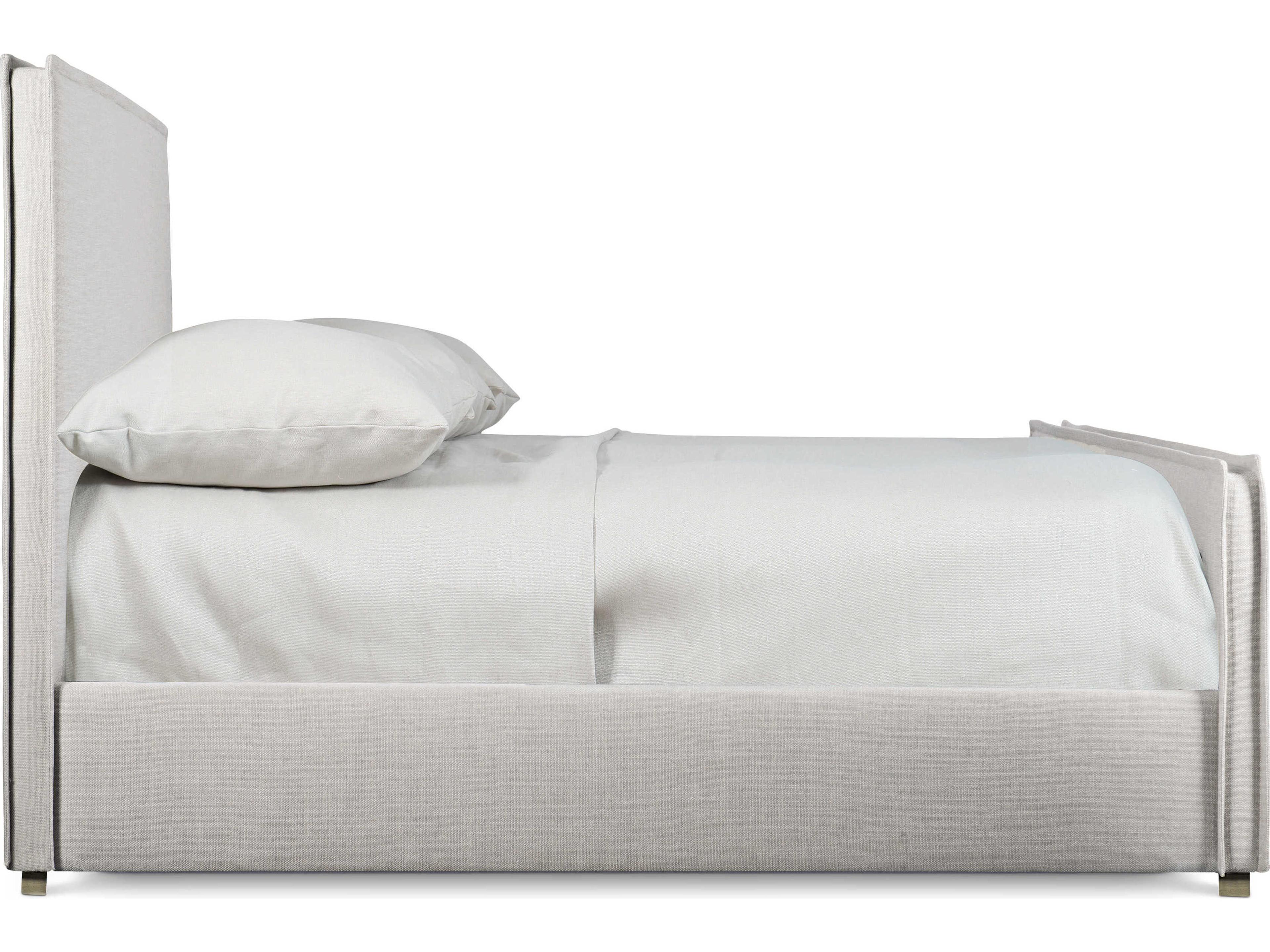 Bernhardt Highland Park Loft Sawyer White Hardwood Upholstered King Panel Bed