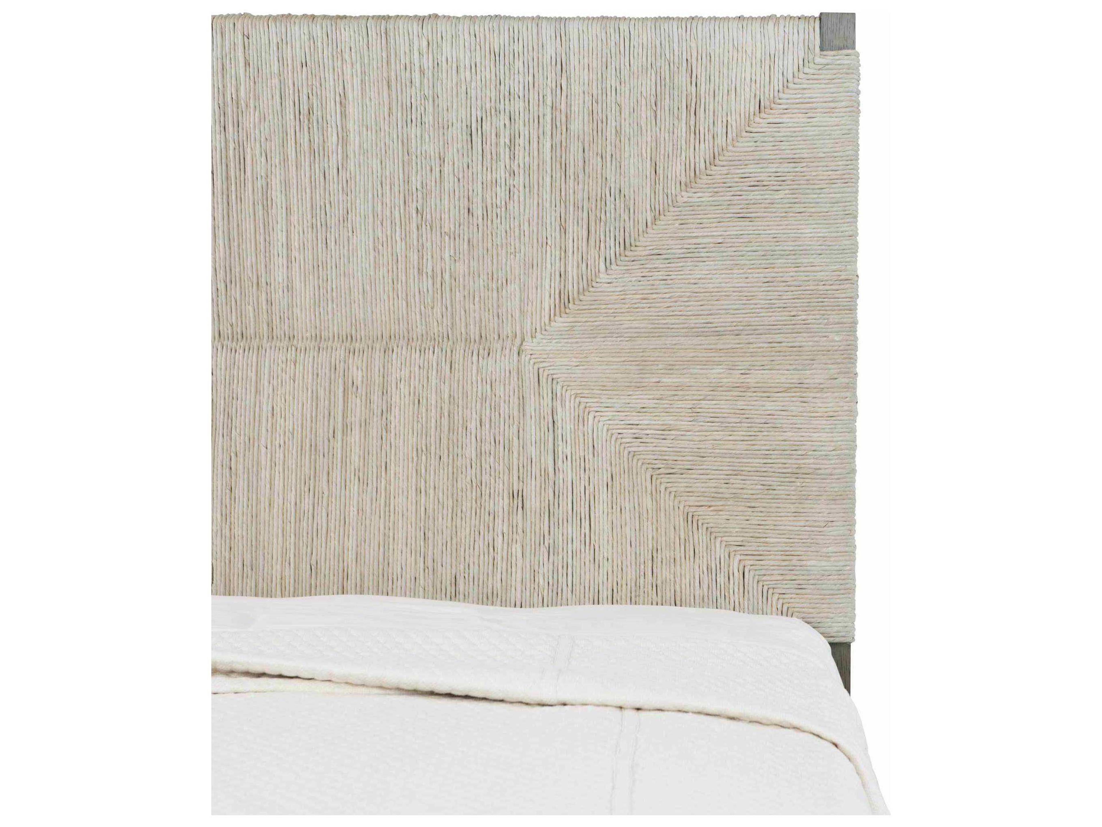 Bernhardt Interiors Alannis Woven Rustic Gray Oak Wood King Panel Bed