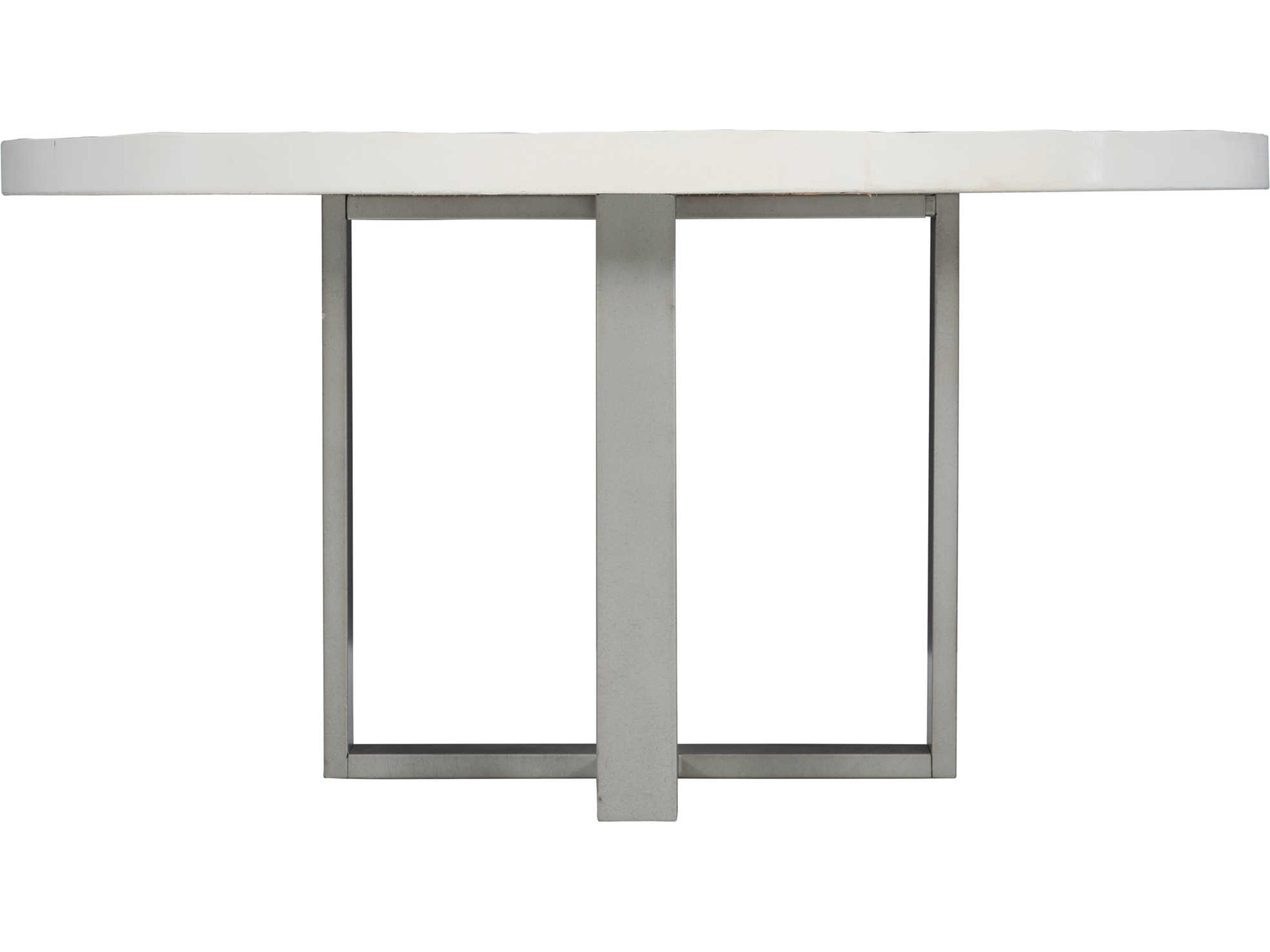 Bernhardt Logan Merrion Round Bone Gray Mist Dining Table