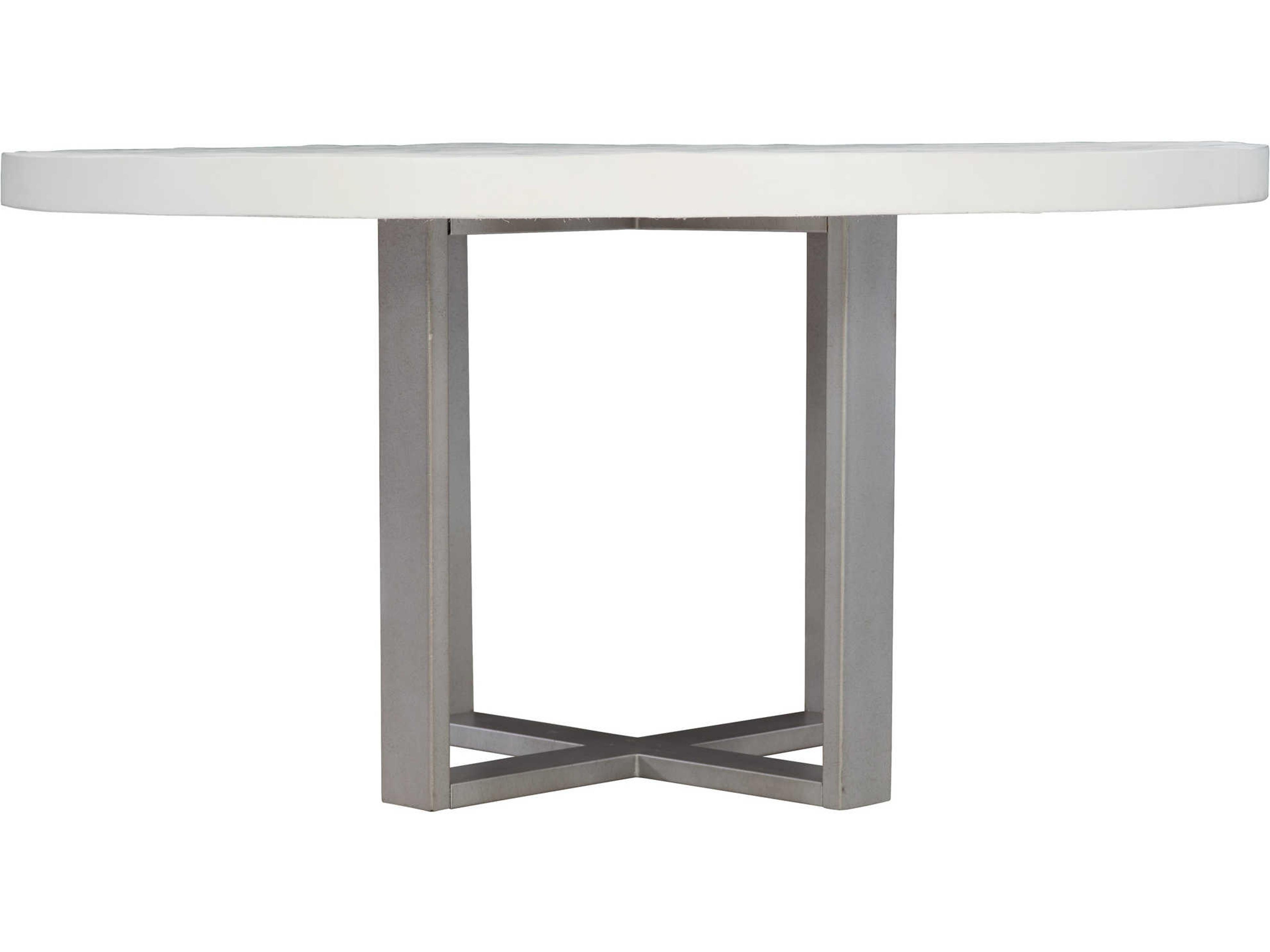 Bernhardt Logan Merrion Round Bone Gray Mist Dining Table