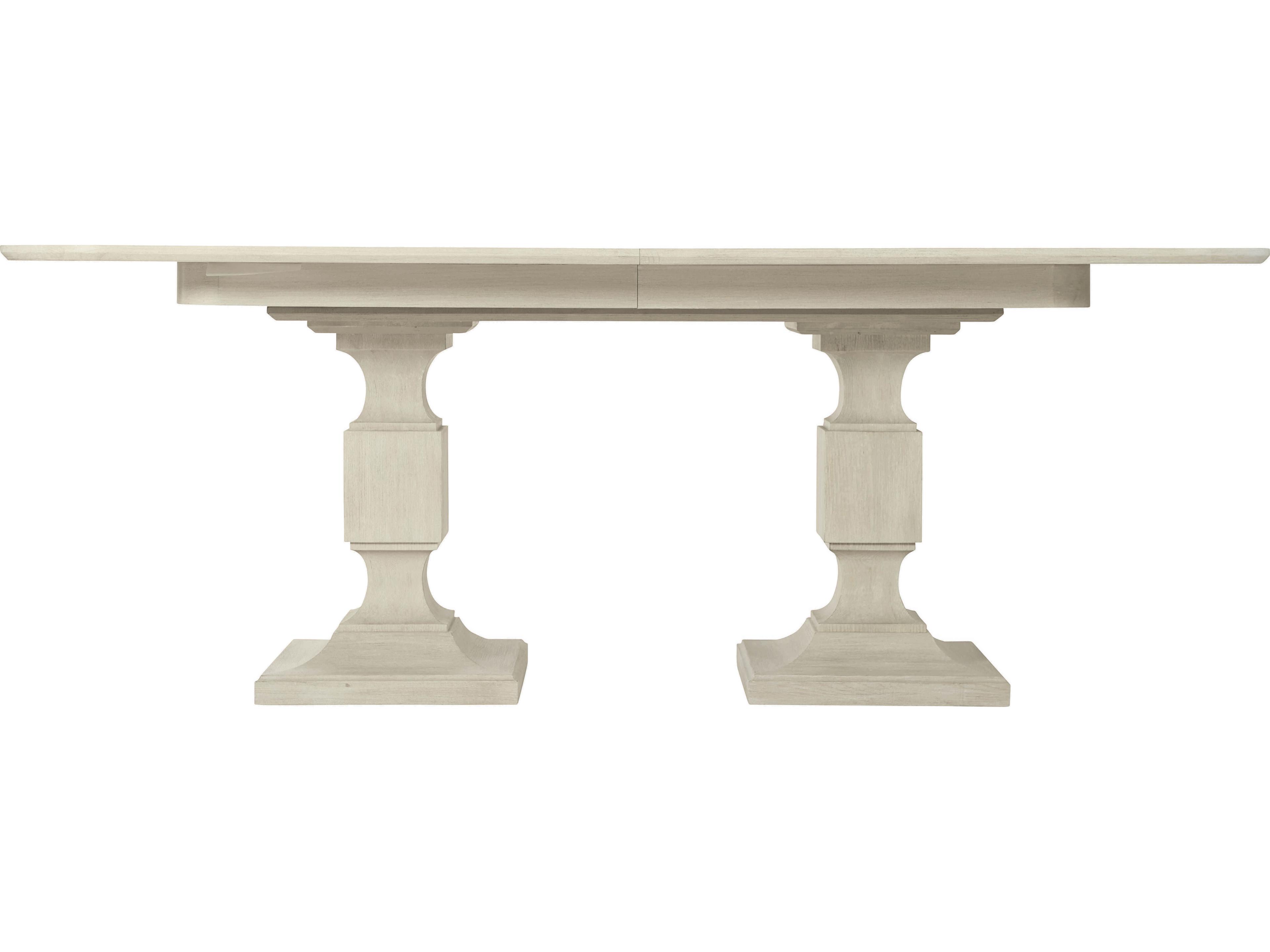 Bernhardt East Hampton Rectangular Wood Cerused Linen Dining Table