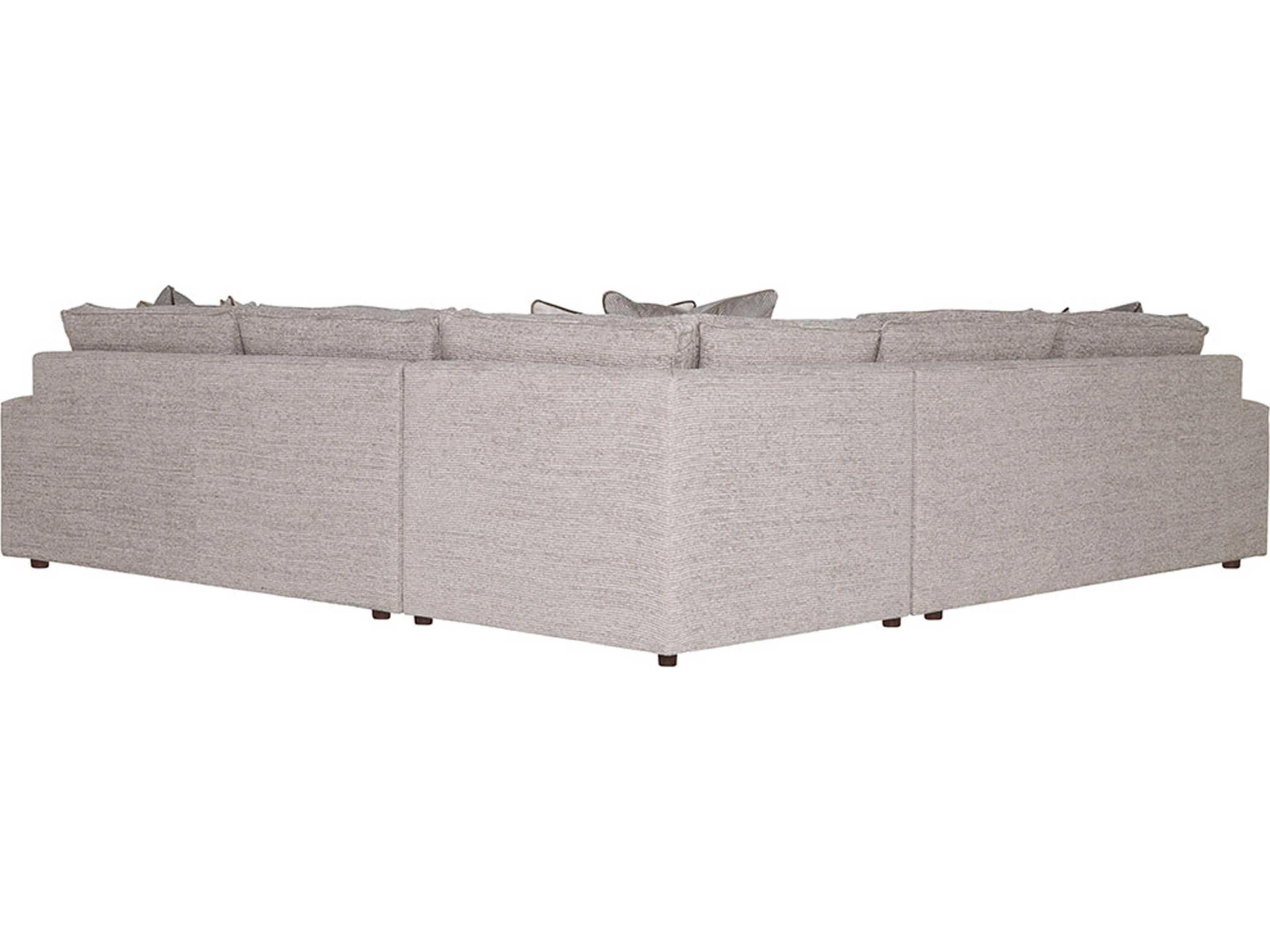 Bernhardt Plush Gray Upholstered Sectional Sofa