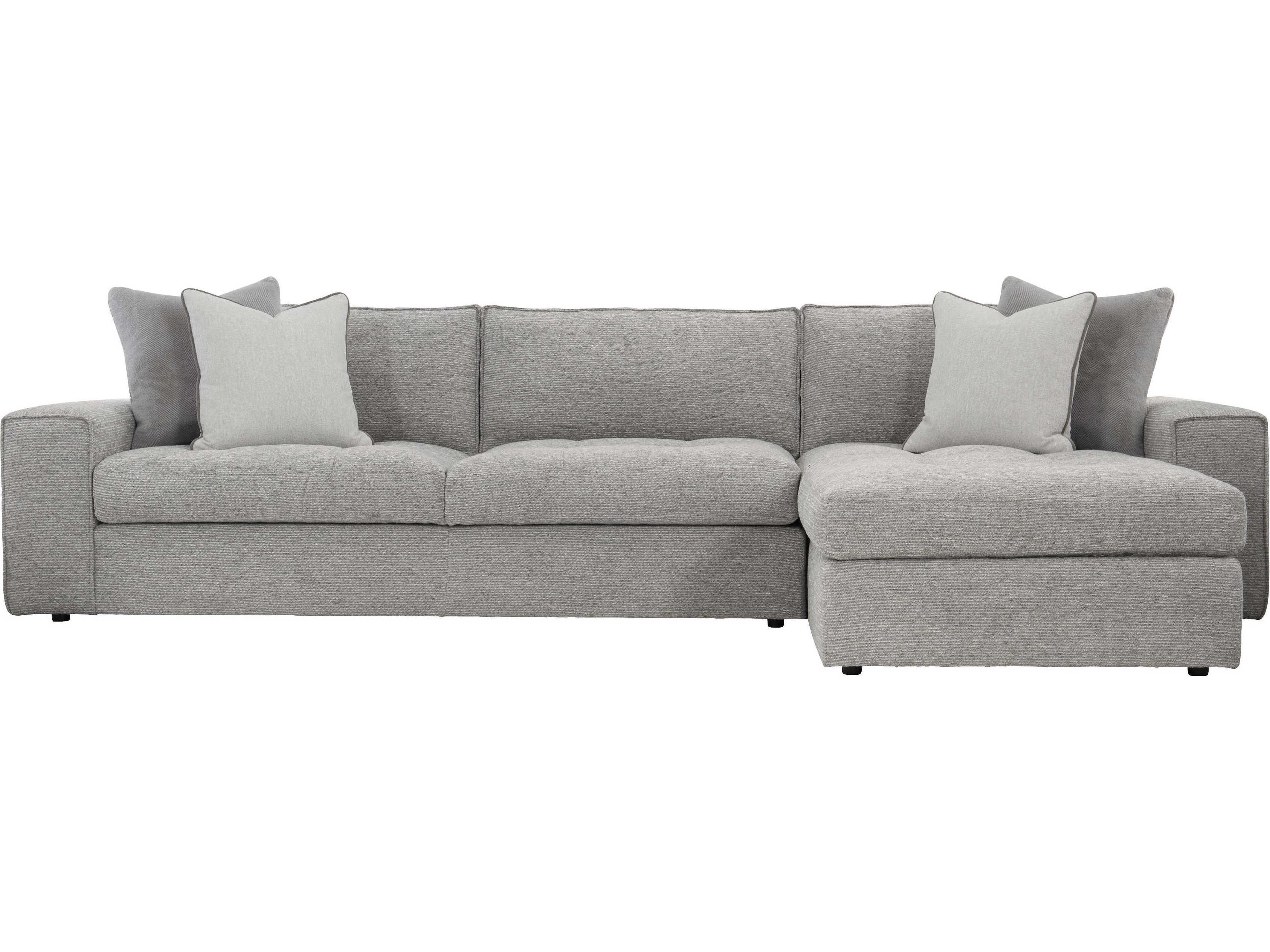Gray Upholstered Sectional Sofa