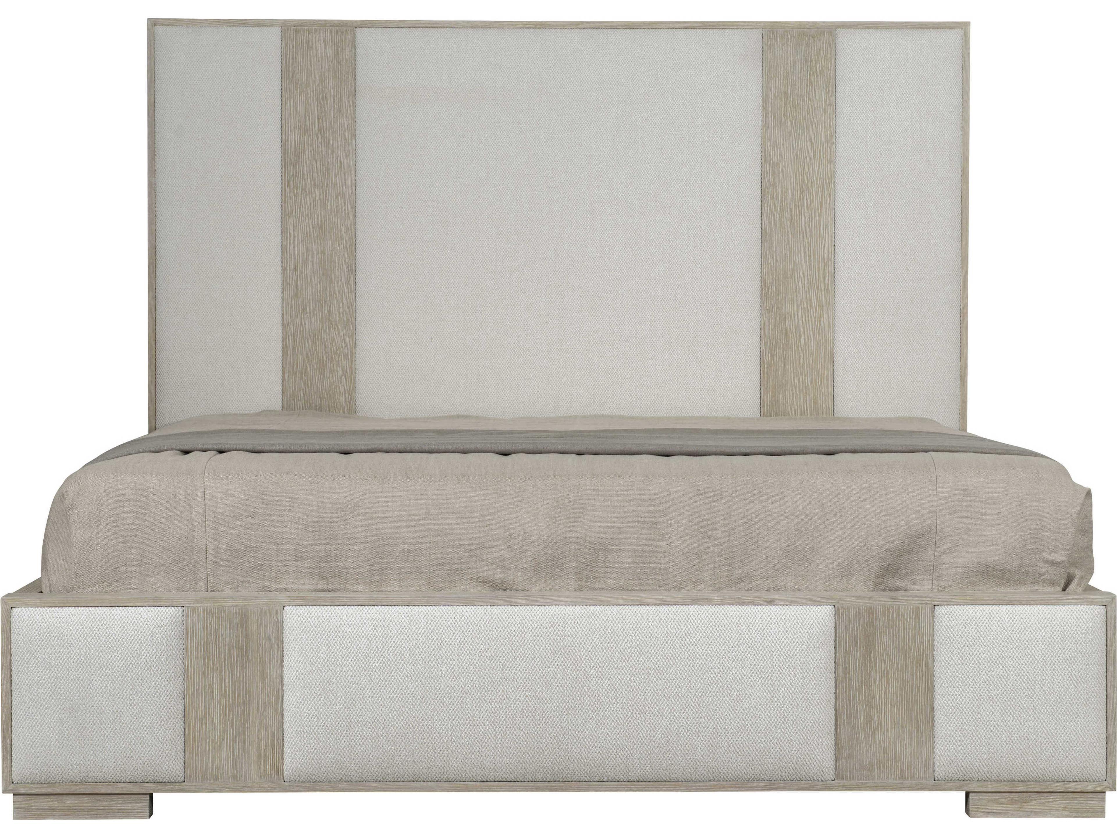 Bernhardt Solaria Brown Hardwood Upholstered King Panel Bed