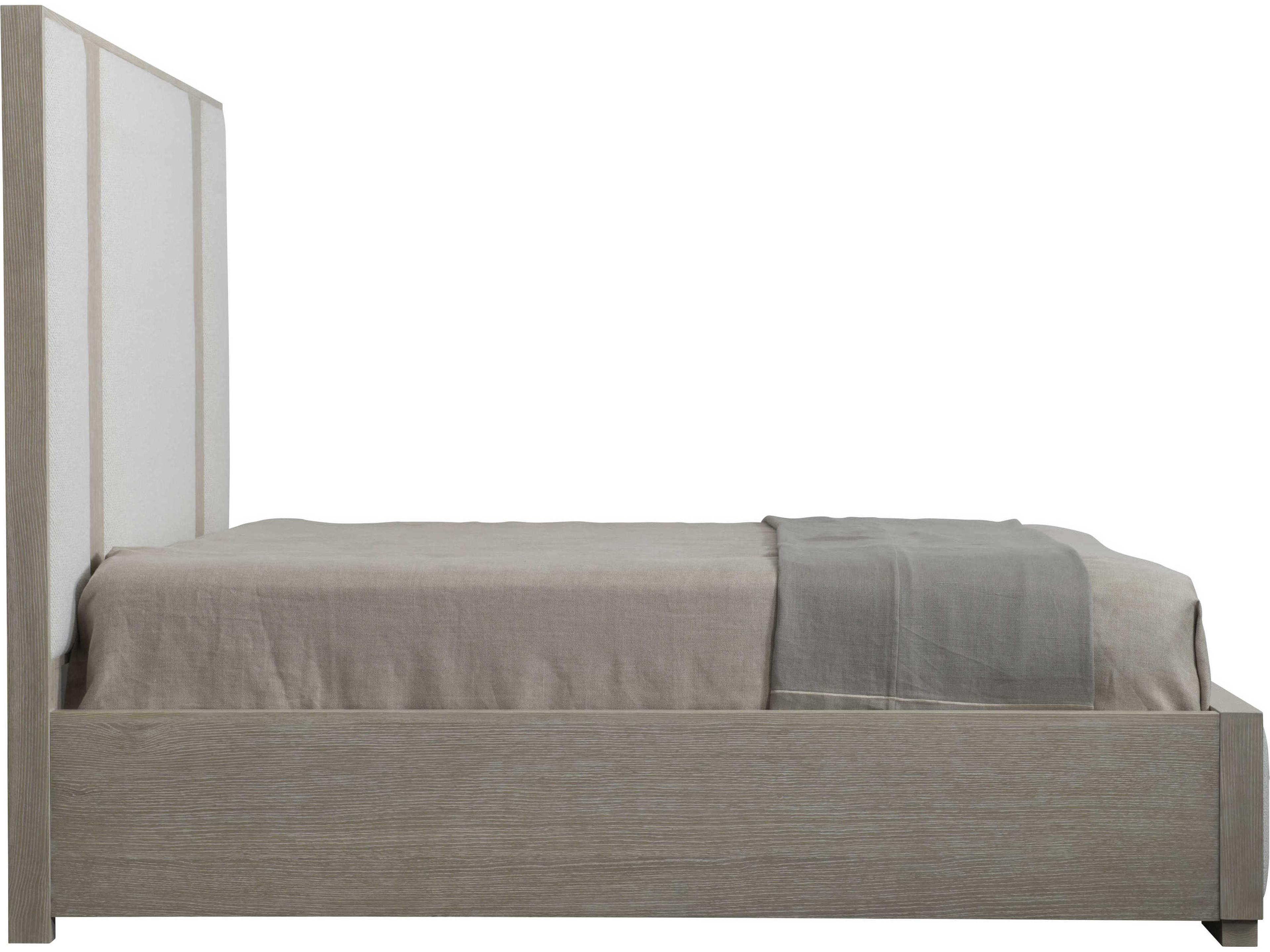 Bernhardt Solaria Brown Hardwood Upholstered King Panel Bed