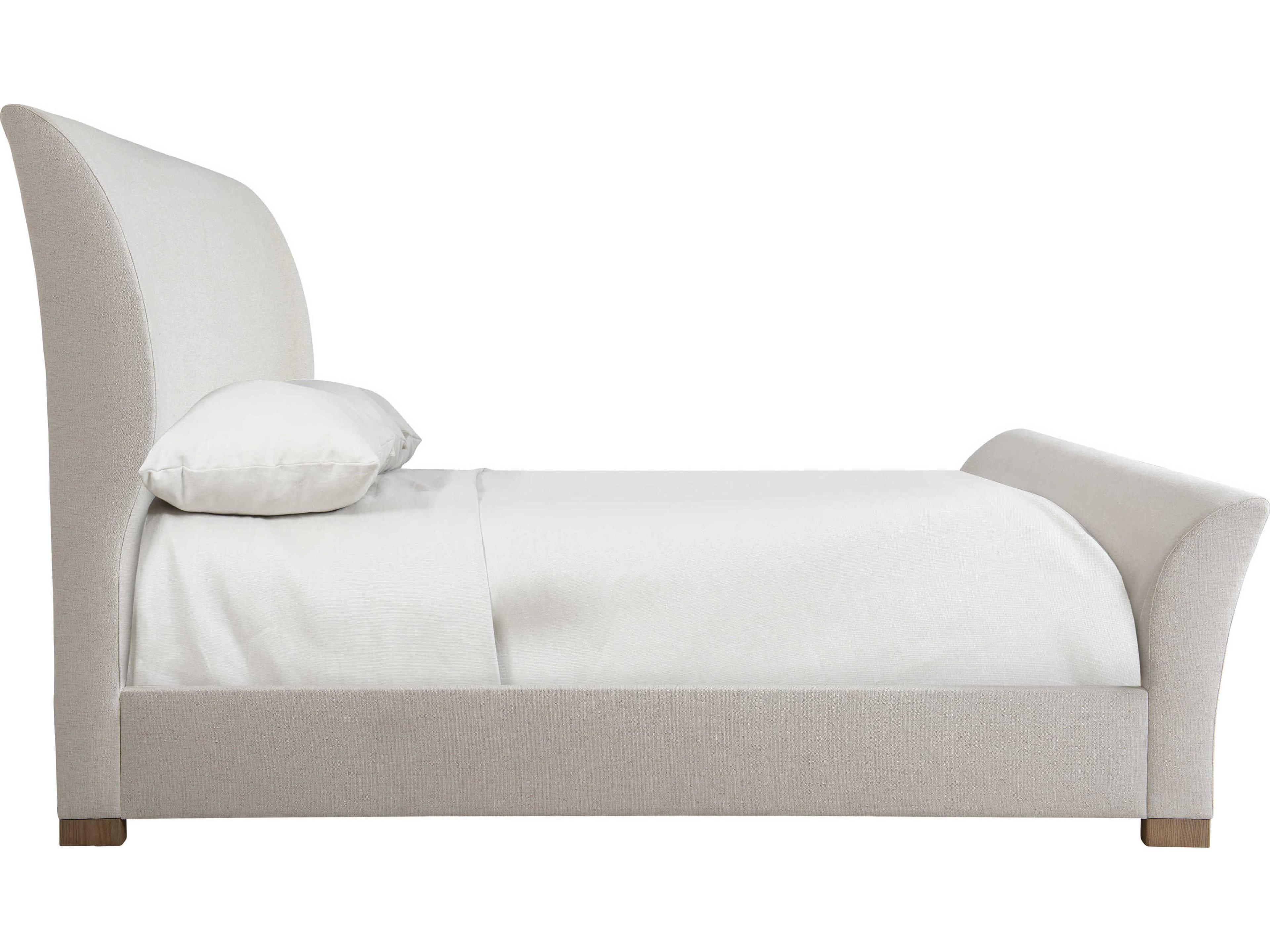 Bernhardt Modulum Sahara White Upholstered California King Sleigh Bed