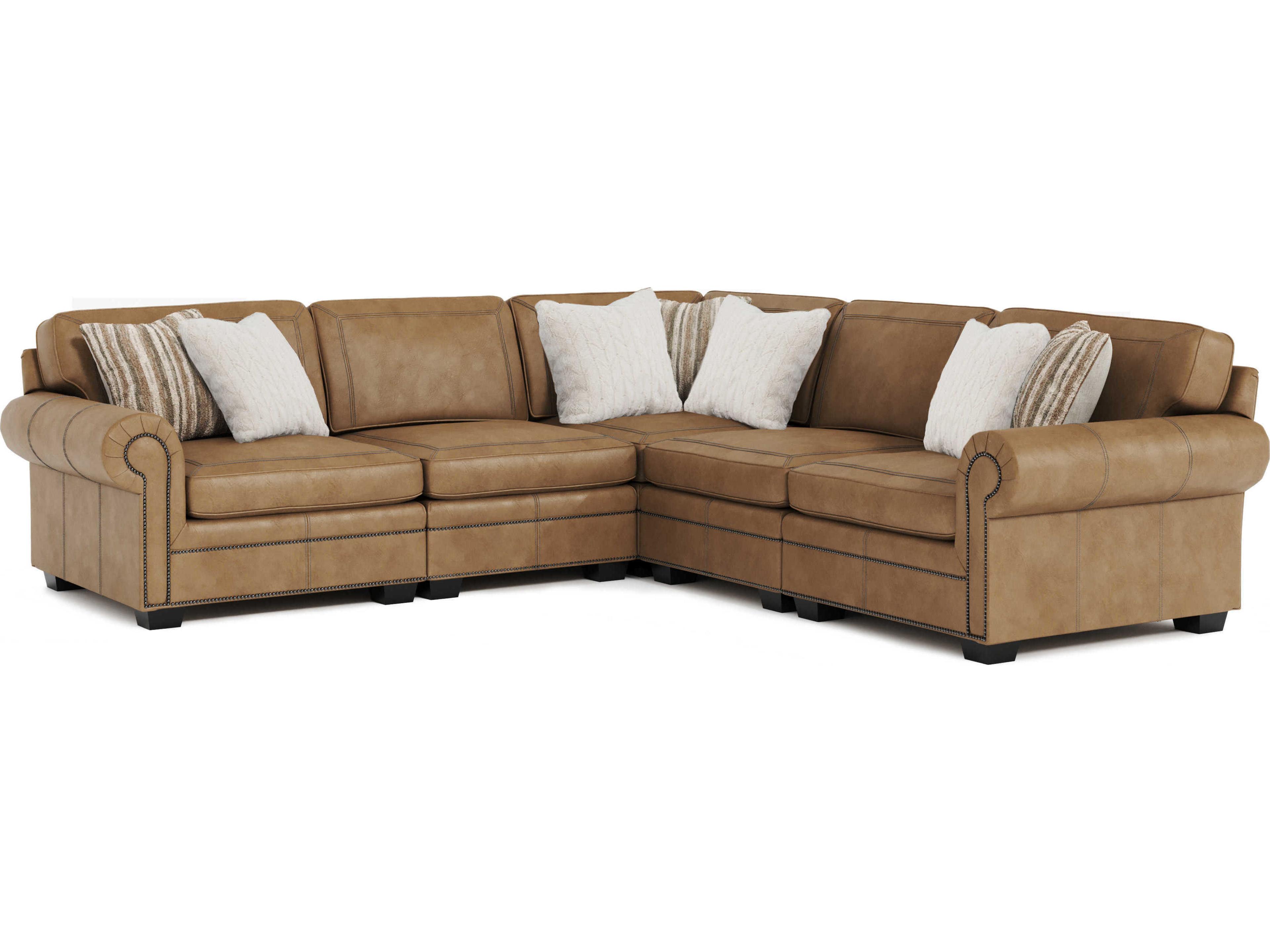 Grandview Brown Leather Sectional Sofa