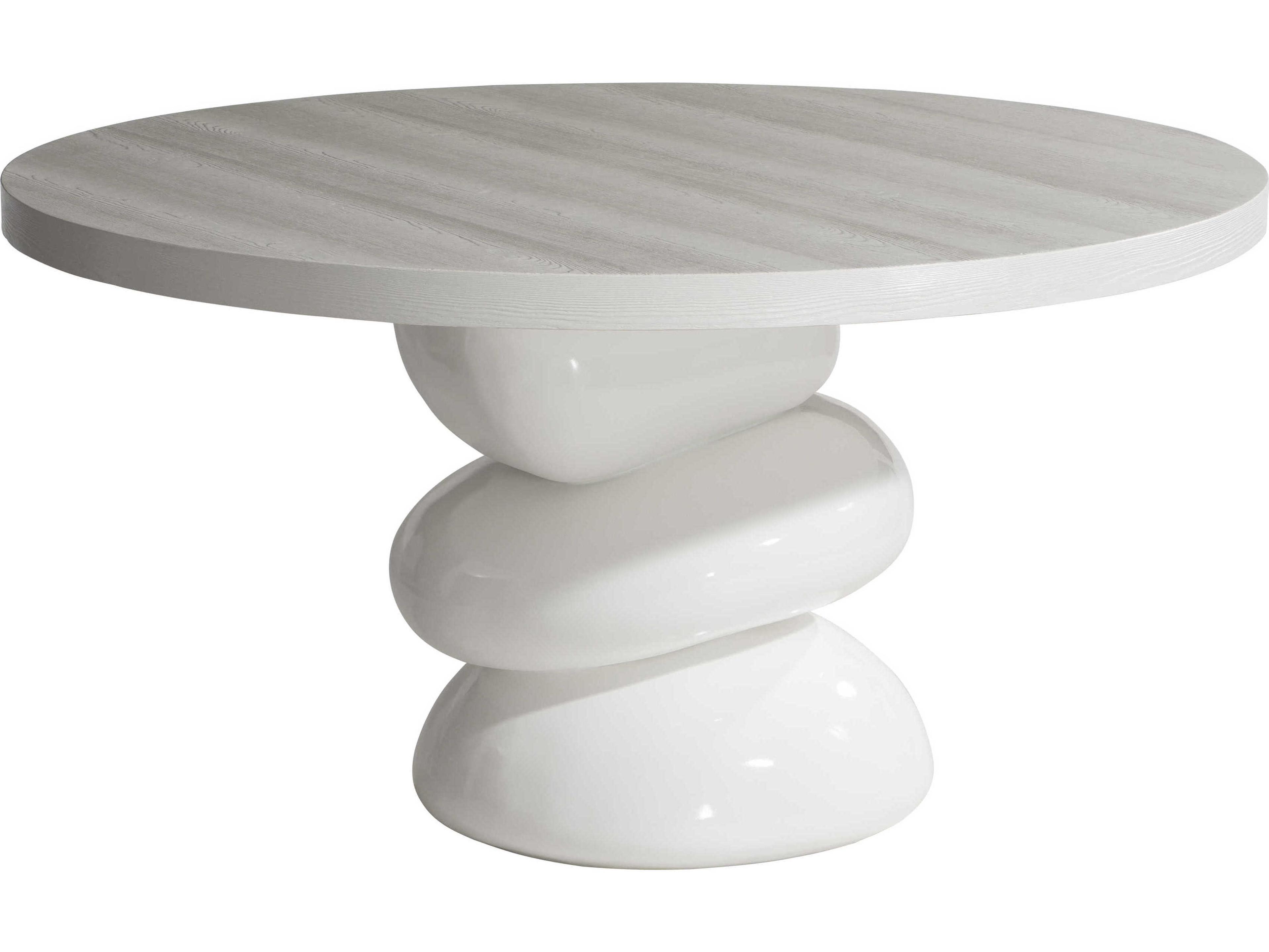 Bernhardt Navar Round Wood Azucar Dining Table