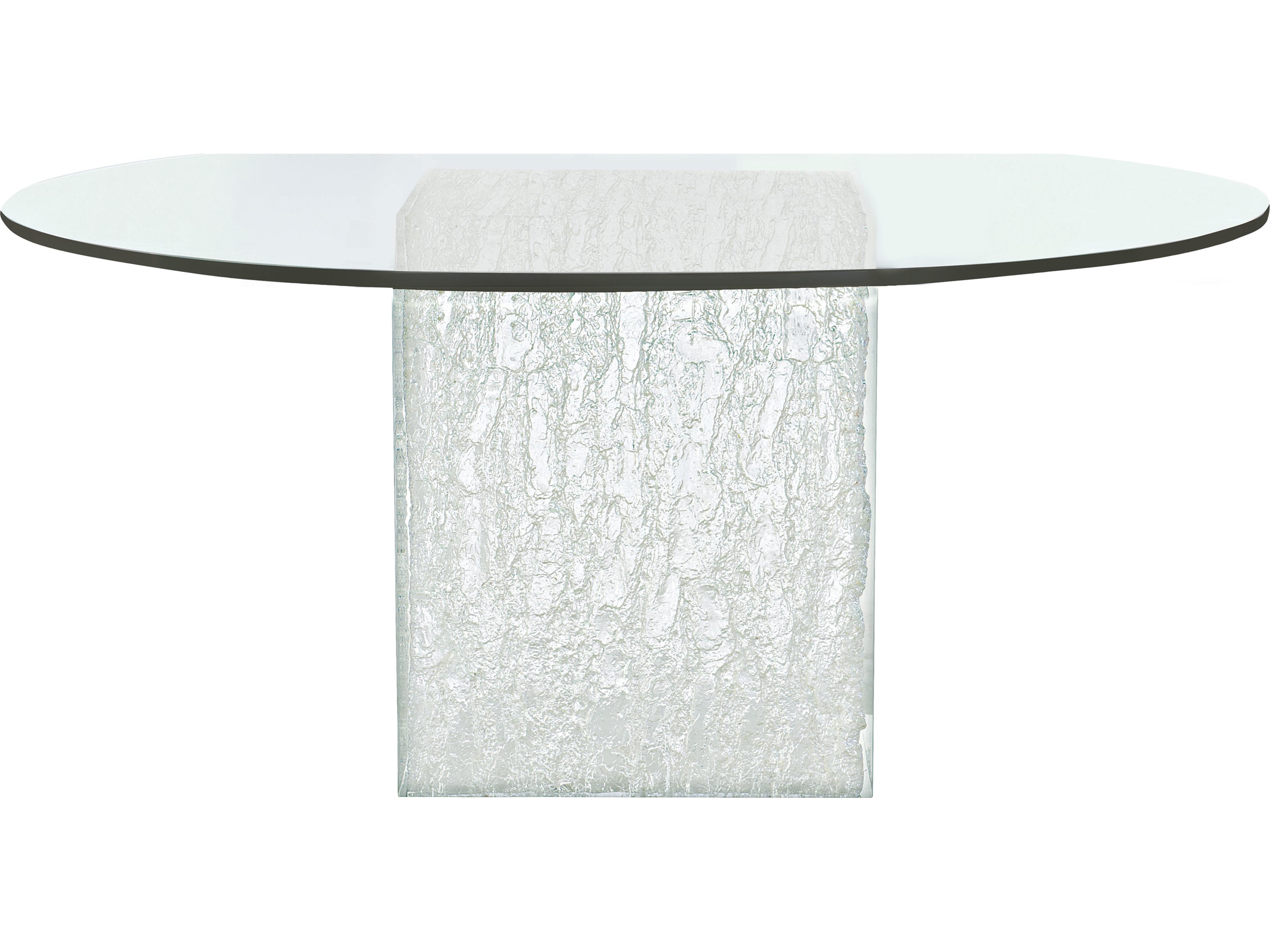 Arctic Round Glass Clear Dining Table