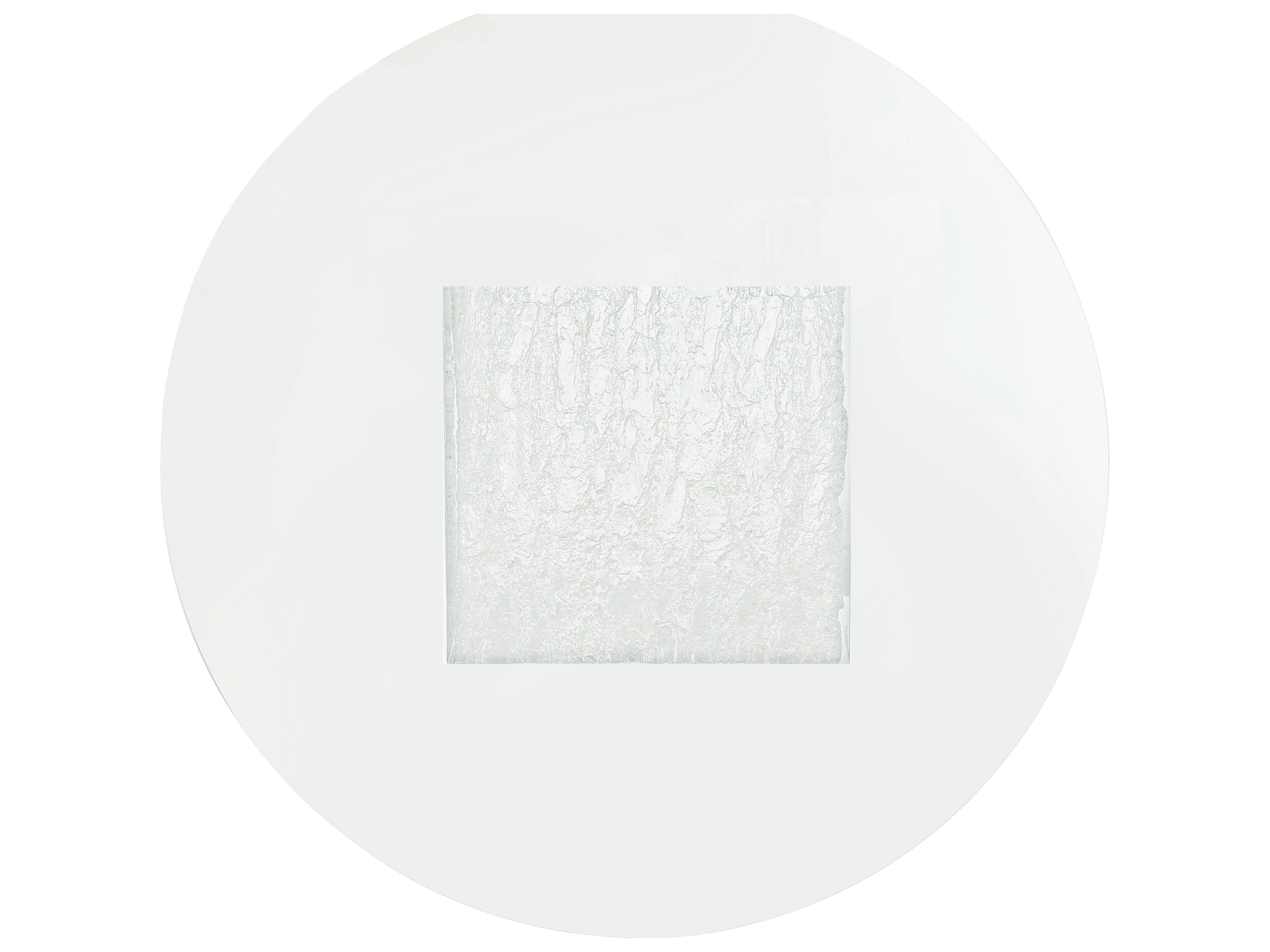 Bernhardt Arctic Round Glass Clear Dining Table