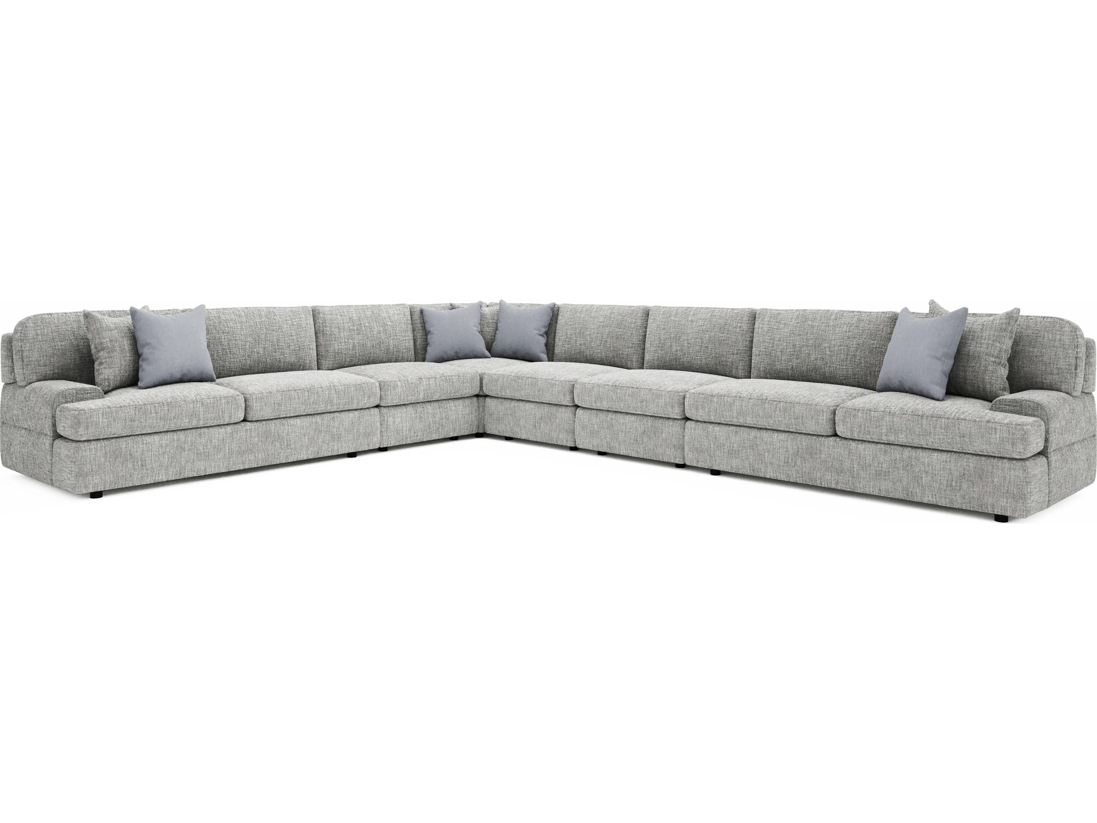 Serena Gray Upholstered Sectional Sofa