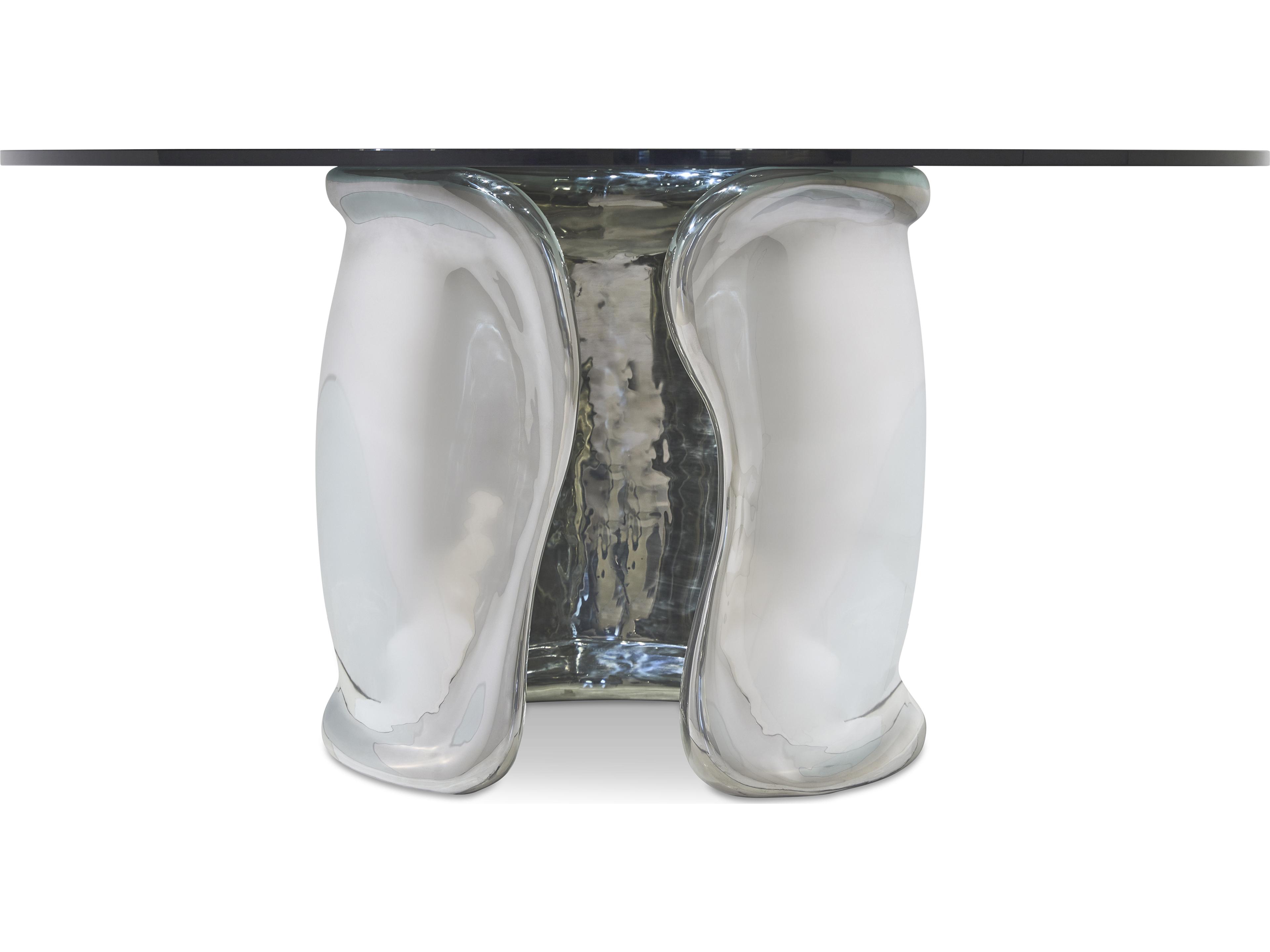 Bernhardt Agnes Round Glass Dining Table