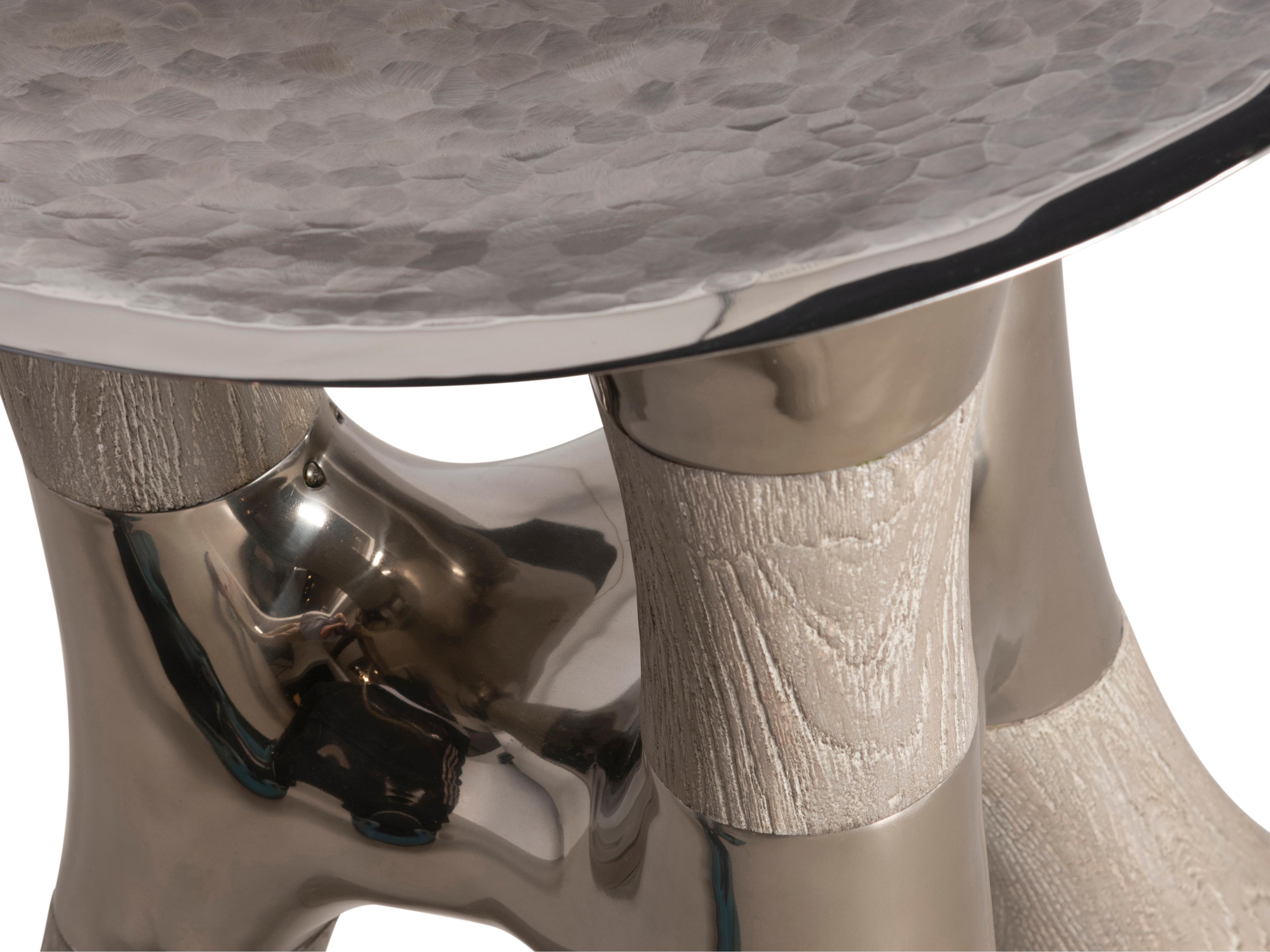 Bernhardt Dalton Round Glass Greige Dining Table