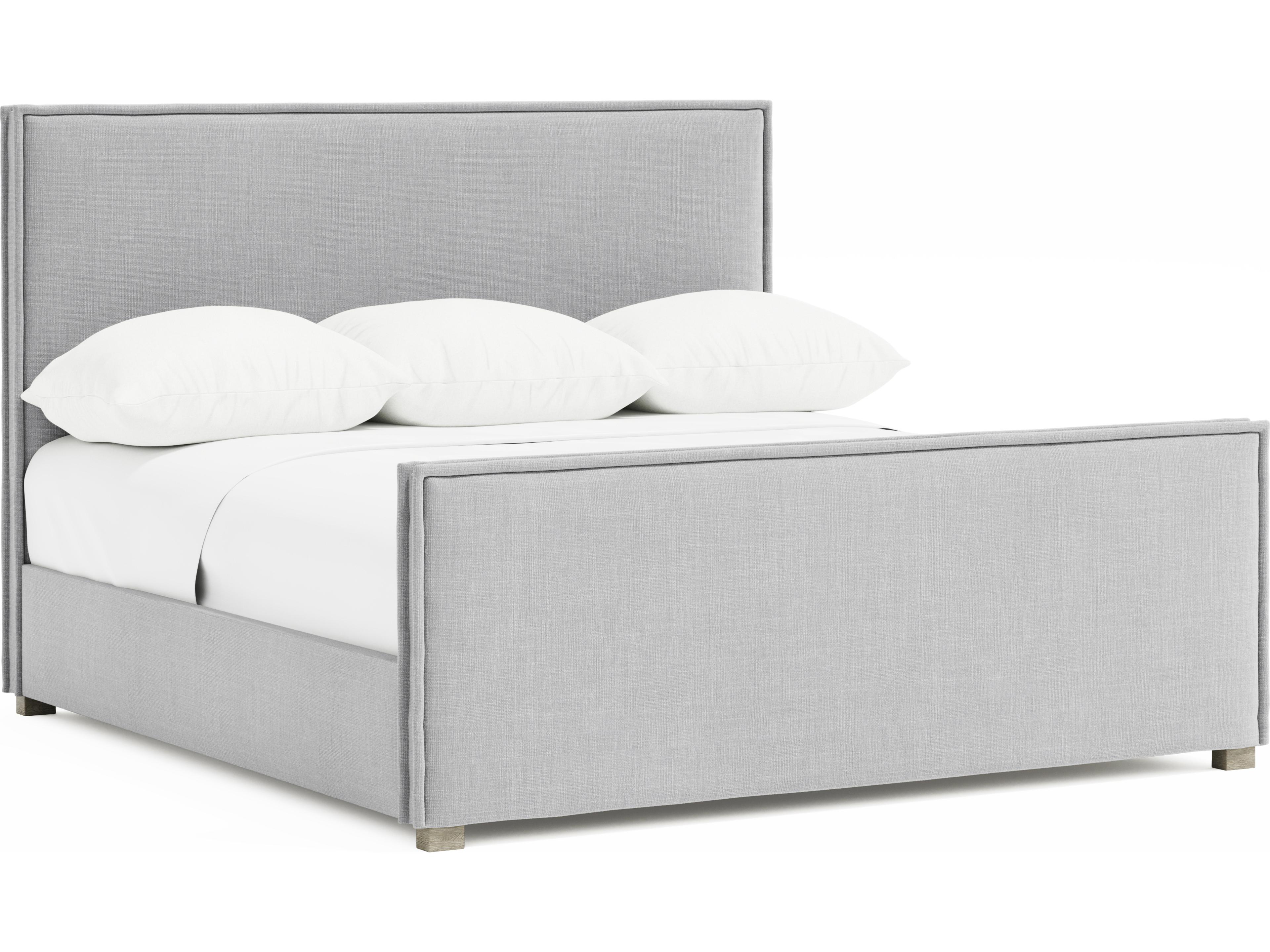 Highland Park Gray Upholstered King Panel Bed