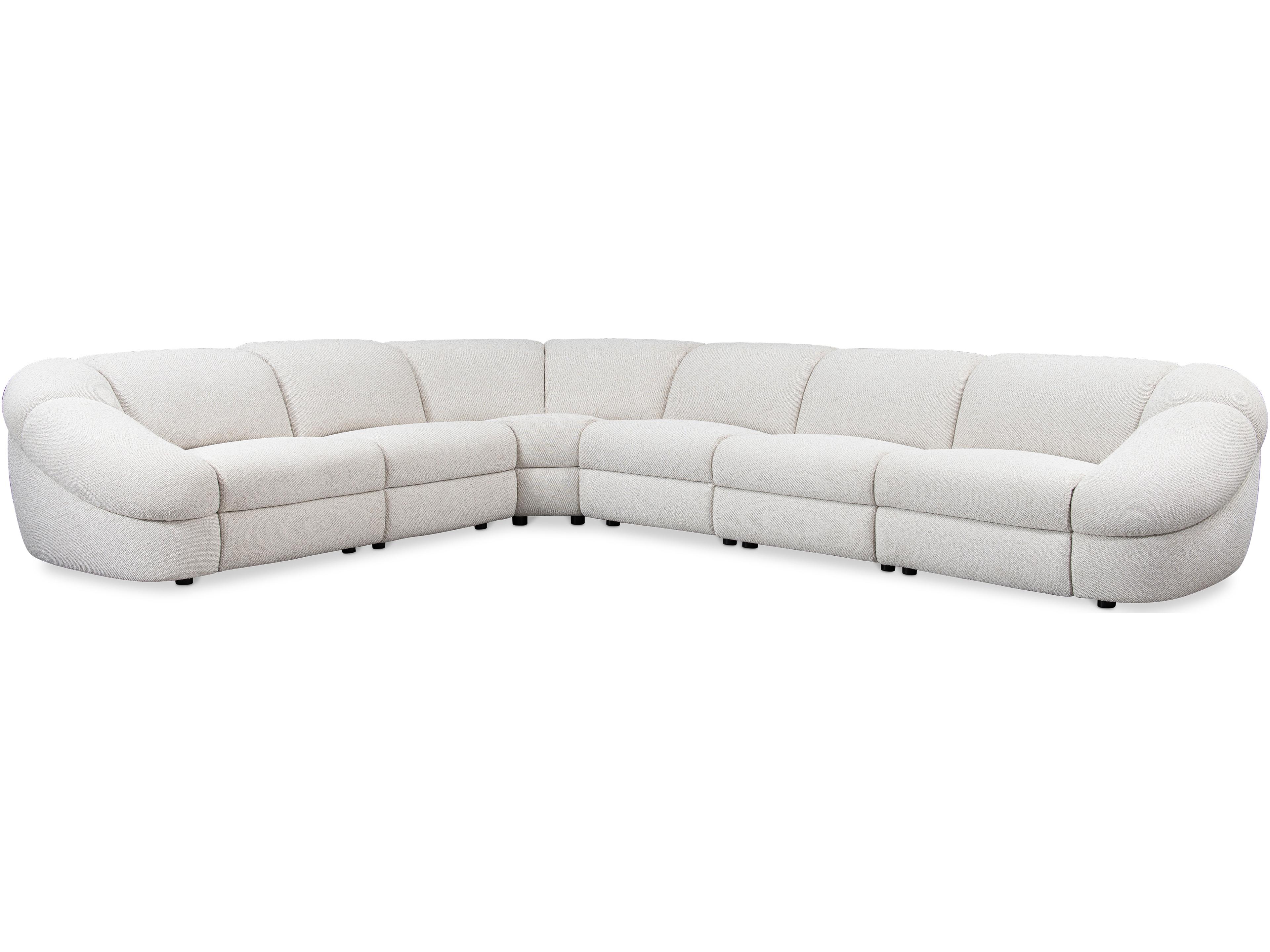 Massimo White Upholstered Sectional Sofa