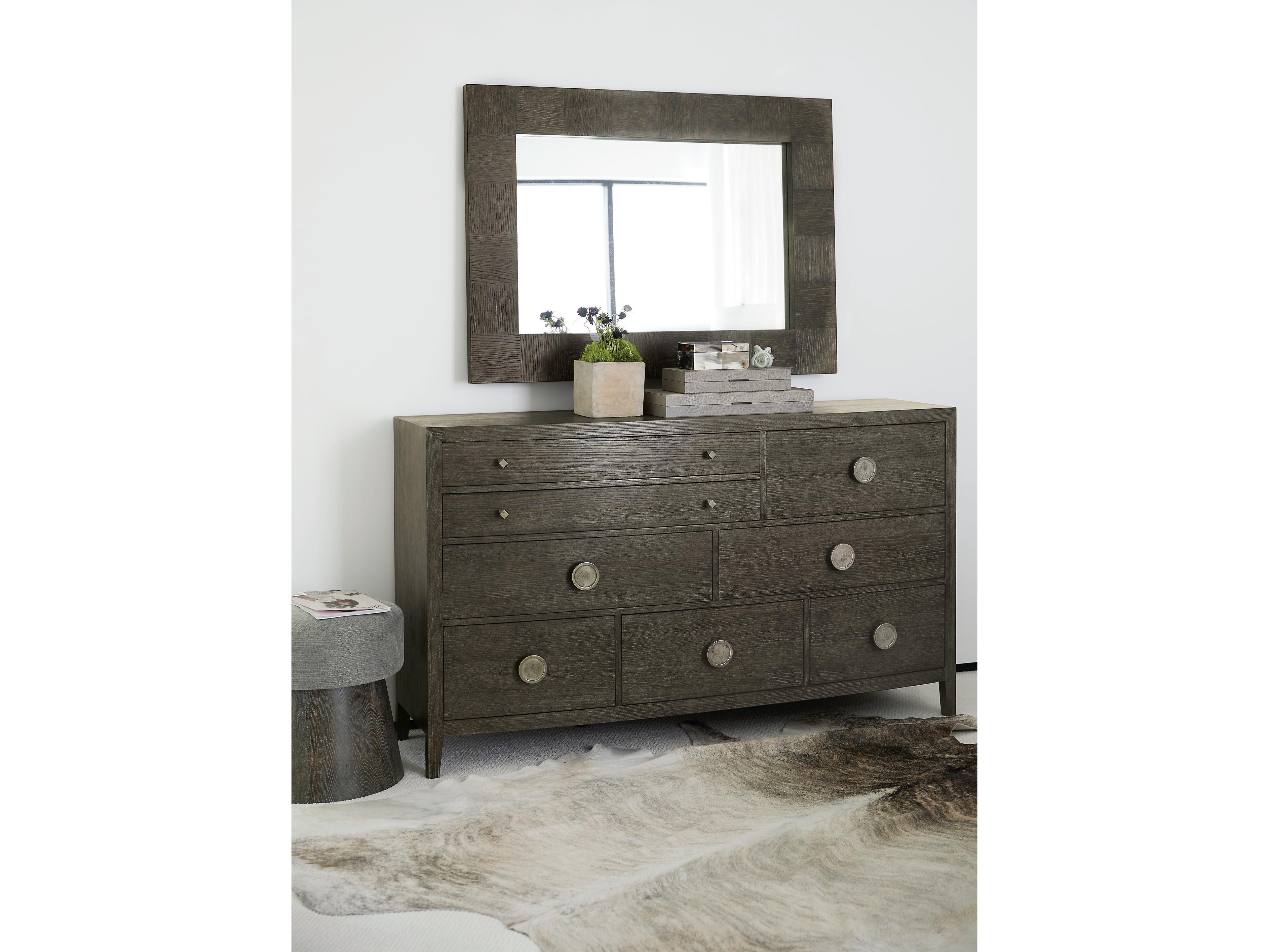 Linea Brown Oak Wood Double Dresser