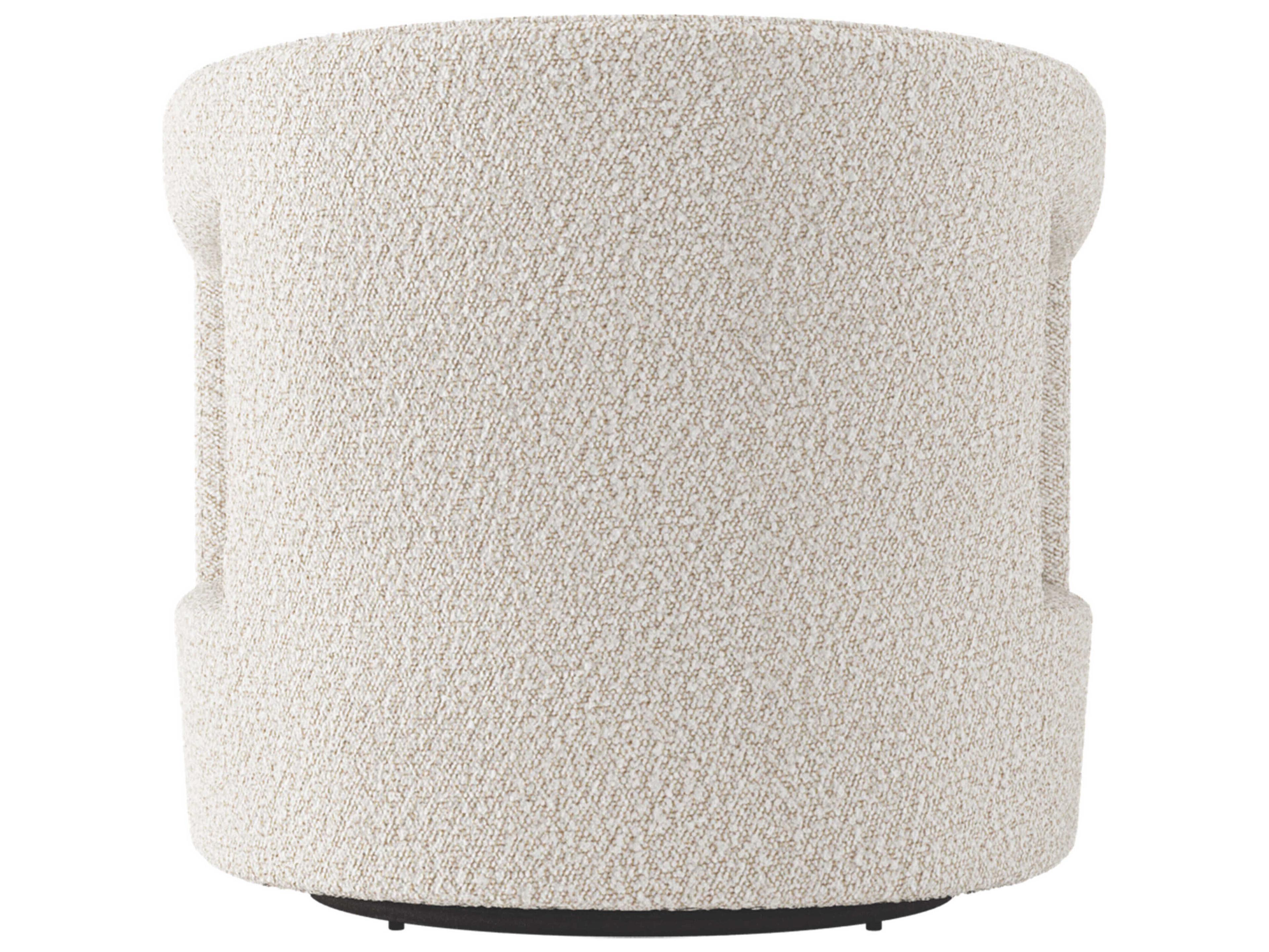 Bernhardt Alana White Fabric Swivel Accent Chair