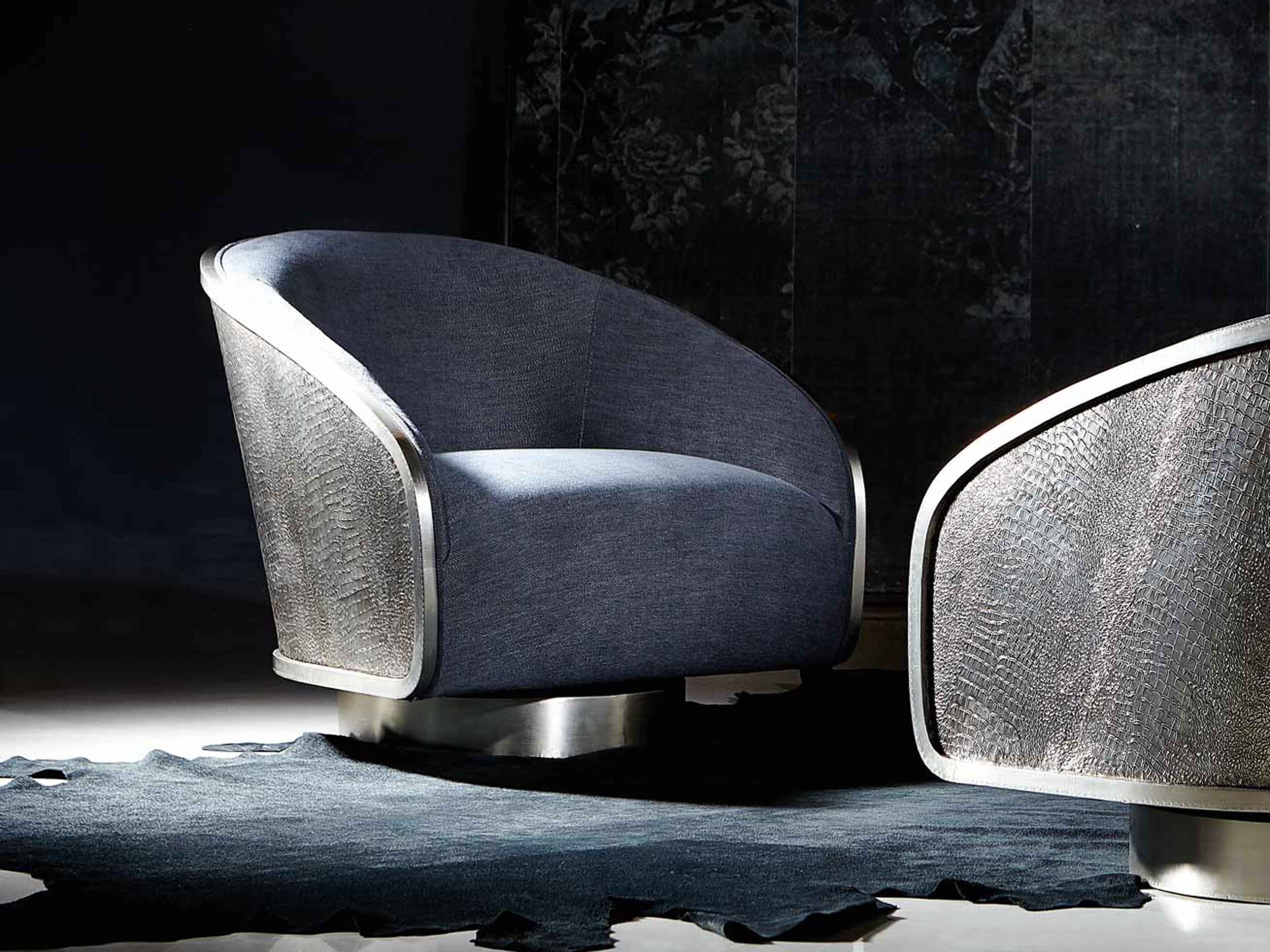 Bernhardt Miles Swivel Fabric Accent Chair