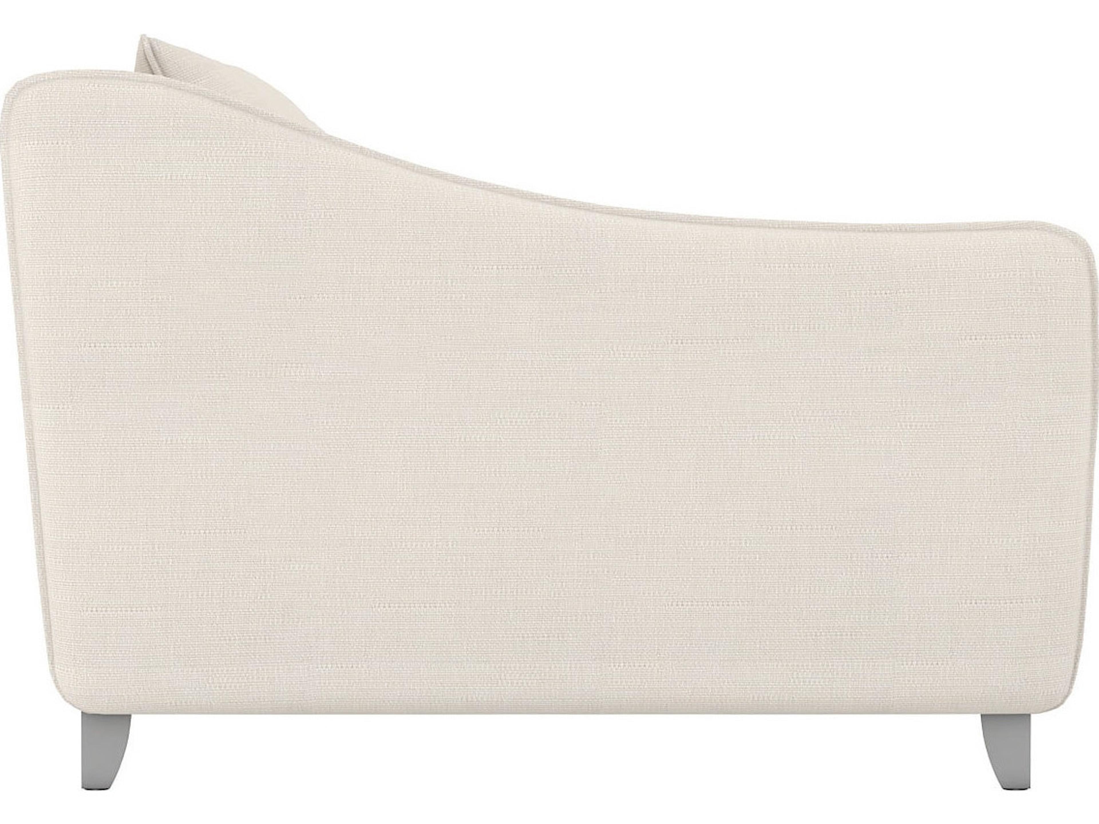 Bernhardt Brushed Aluminum Cream Upholstered Sofa