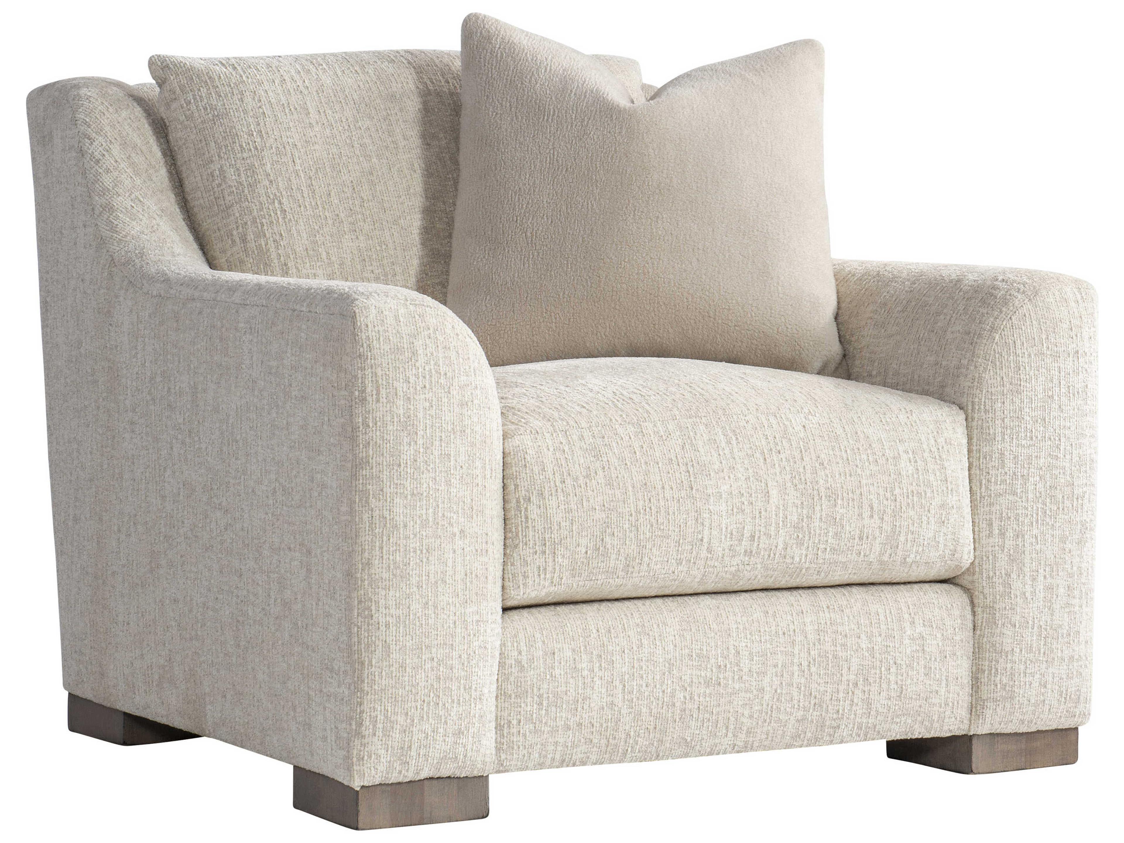 Plush Gabi Beige Fabric Accent Chair