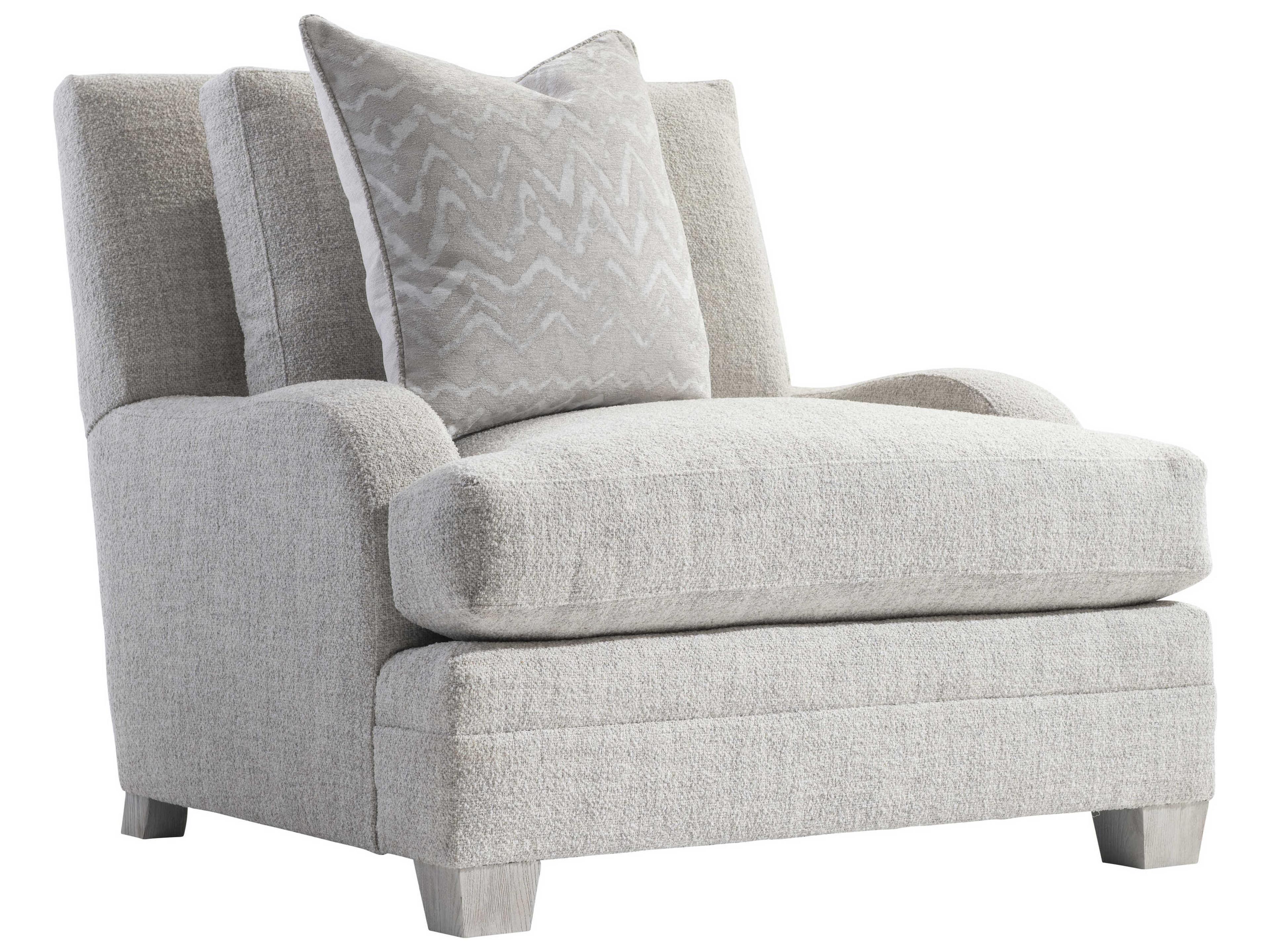 Plush Gray Microfiber Accent Chair