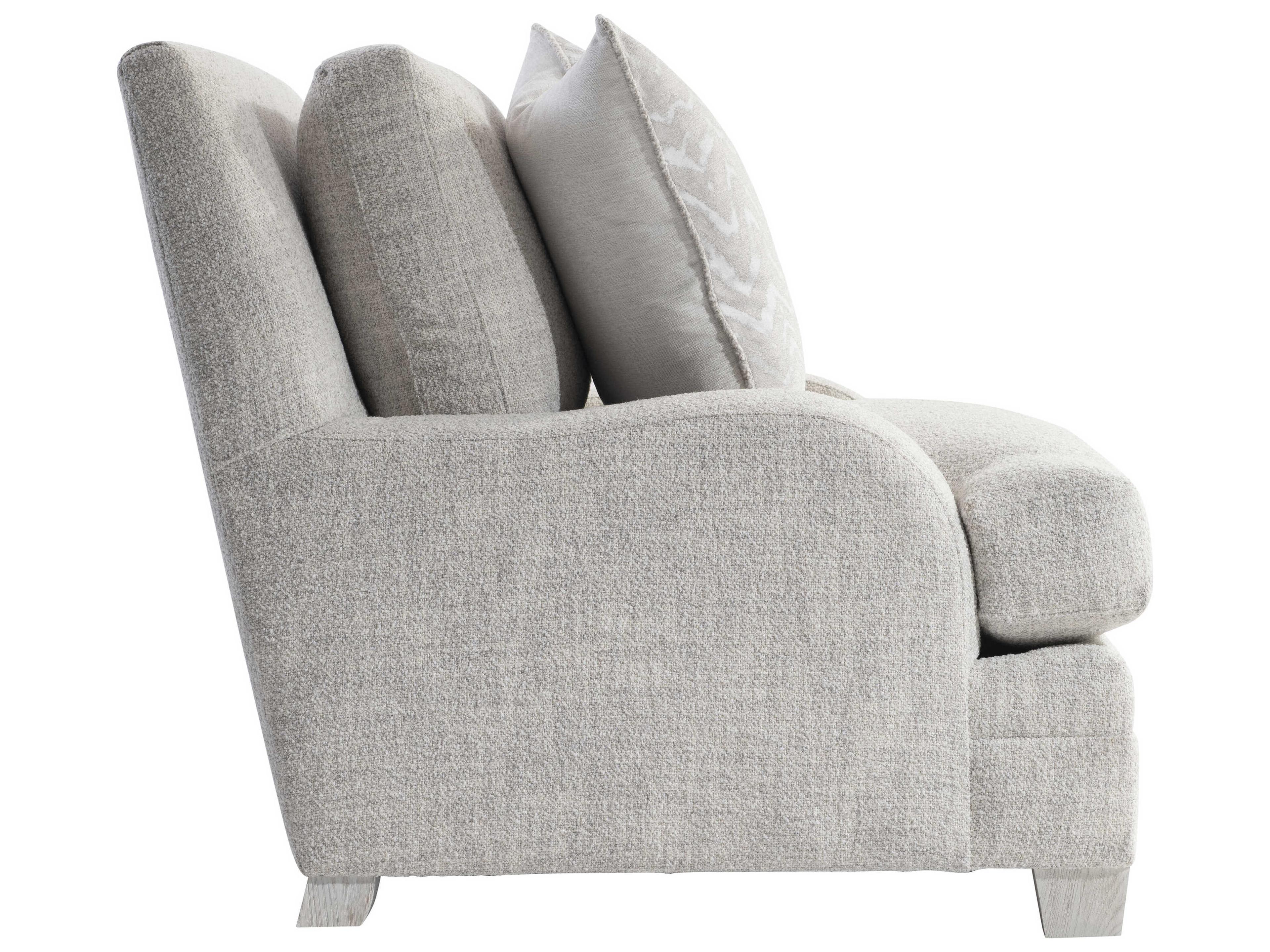 Bernhardt Plush Gray Microfiber Accent Chair