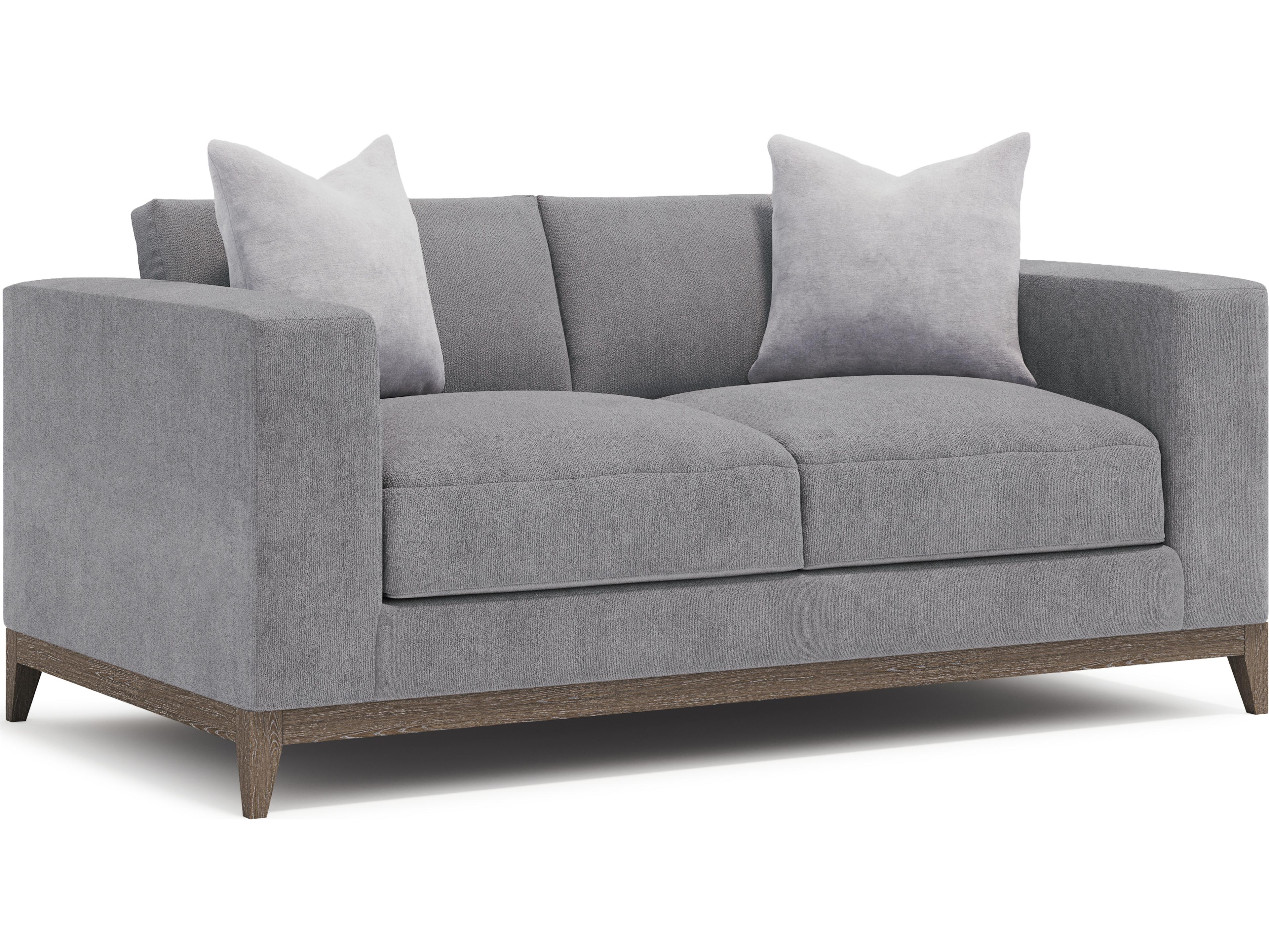 Plush Portobello Gray Upholstered Loveseat
