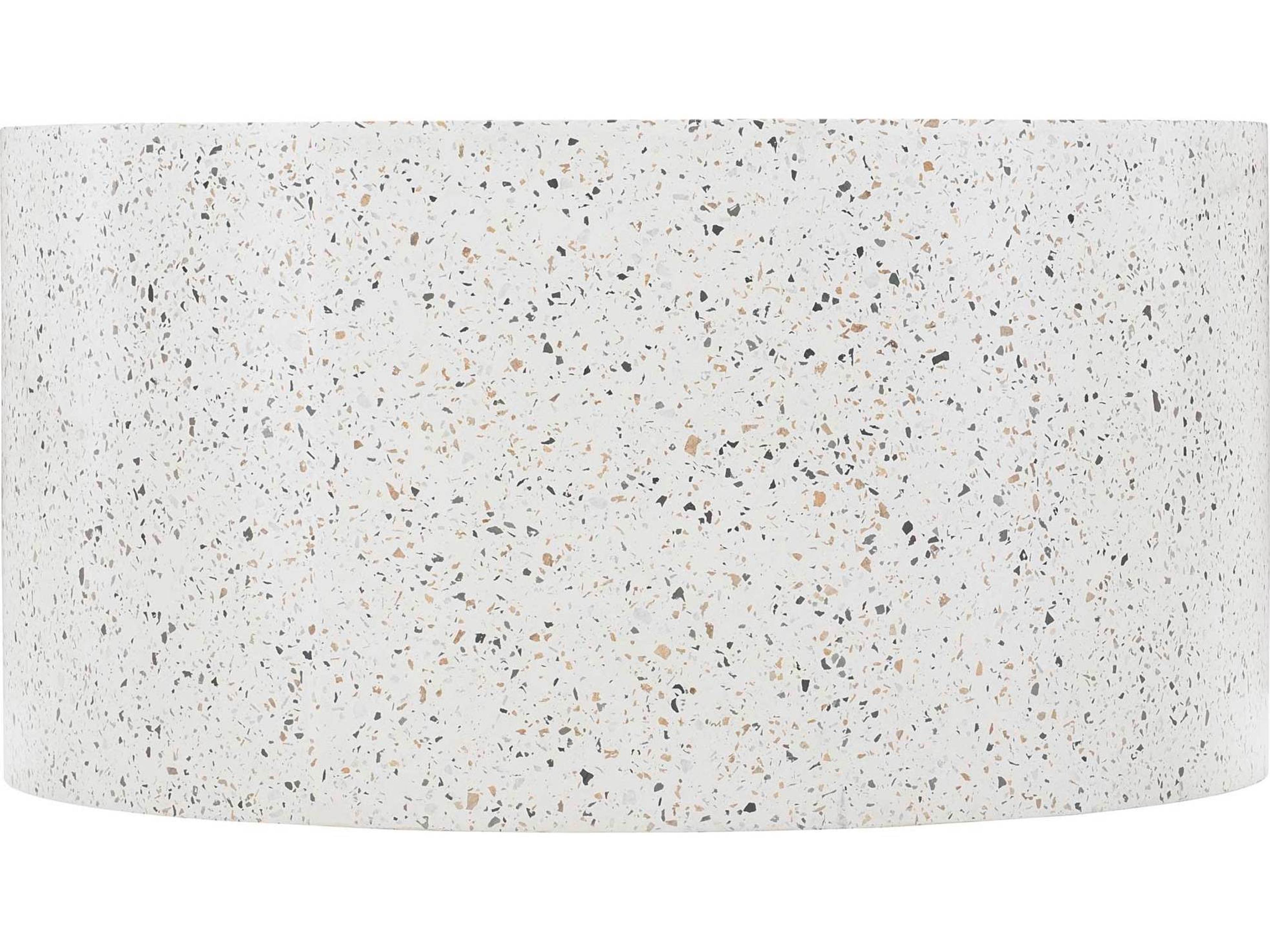 Bernhardt Round Stone White Terrazzo Coffee Table
