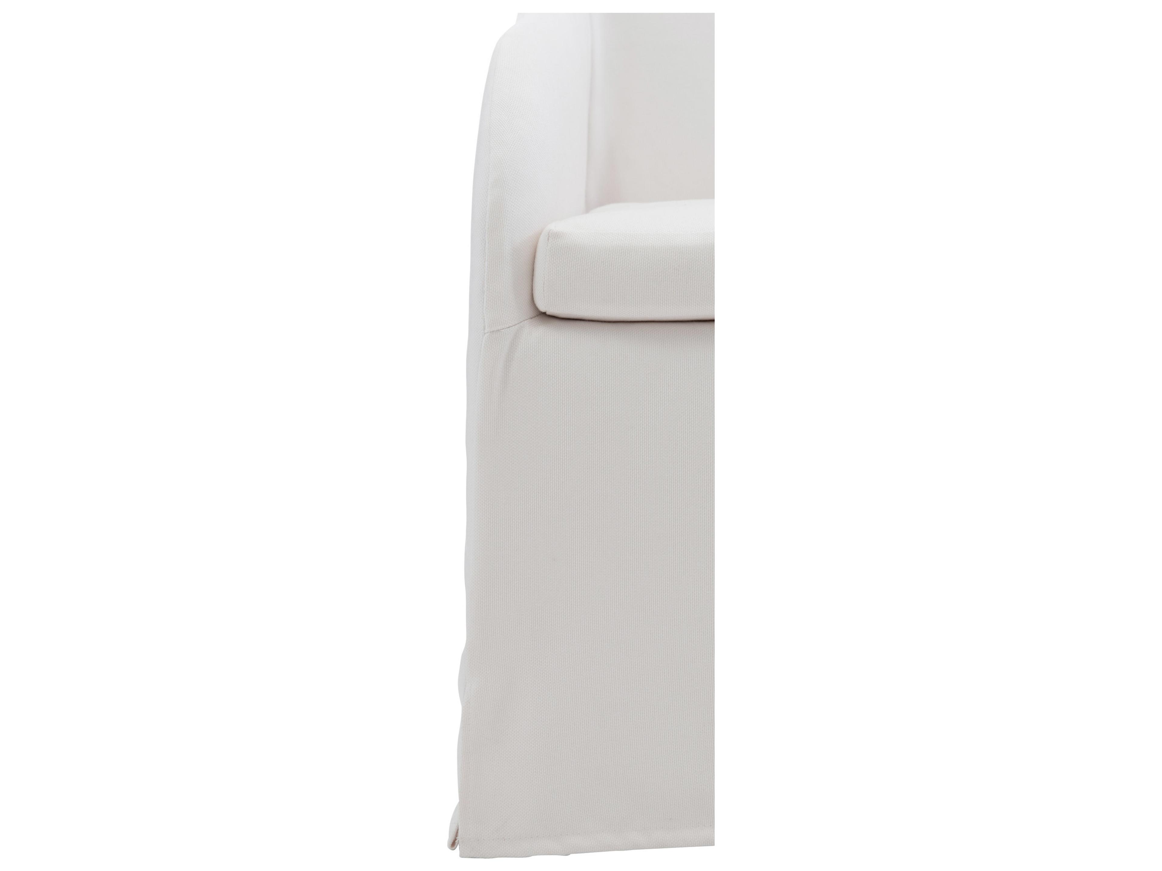 Bernhardt White Upholstered Arm Dining Chair