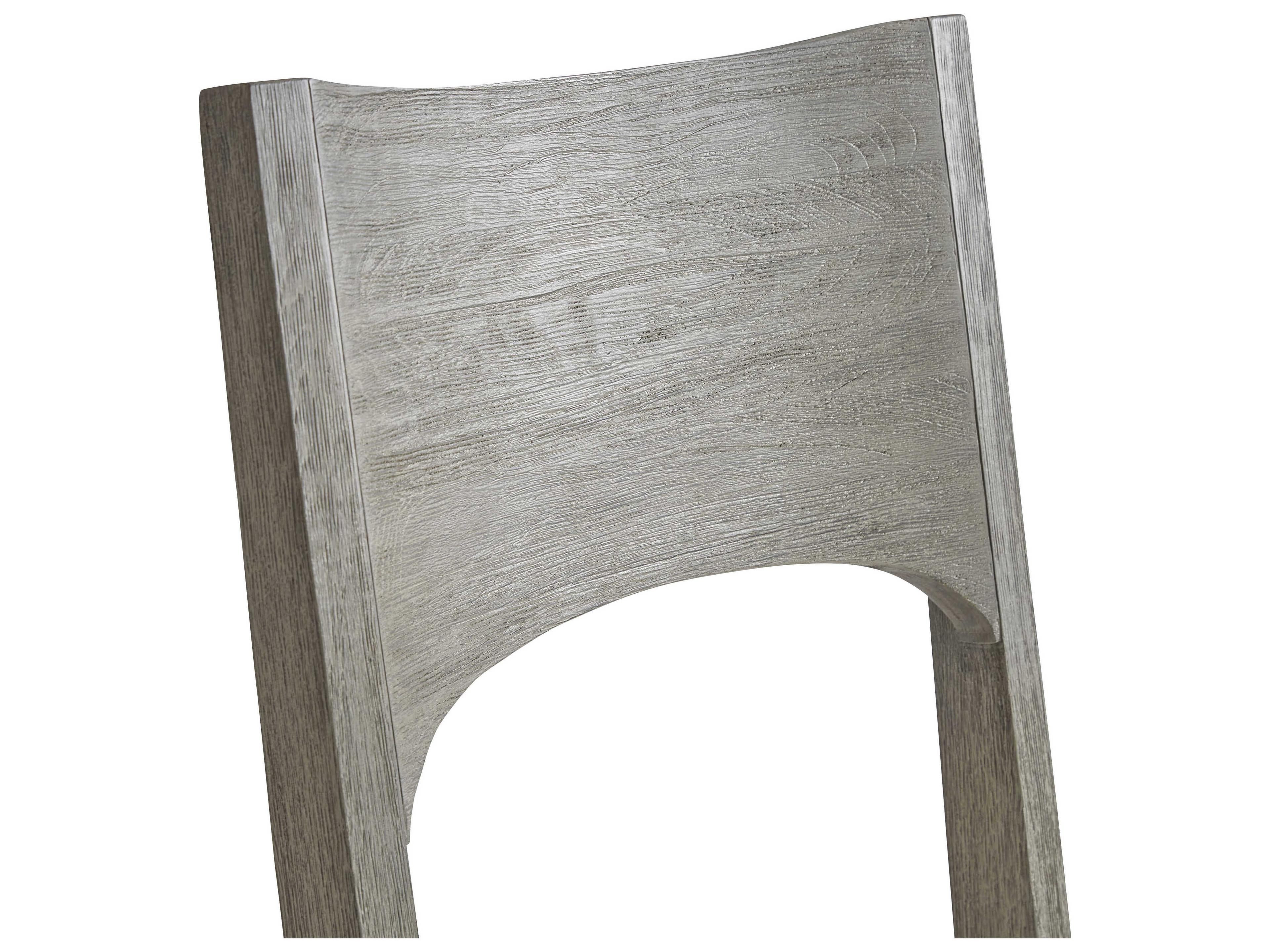 Bernhardt Teak Wood Brown Upholstered Side Dining Chair