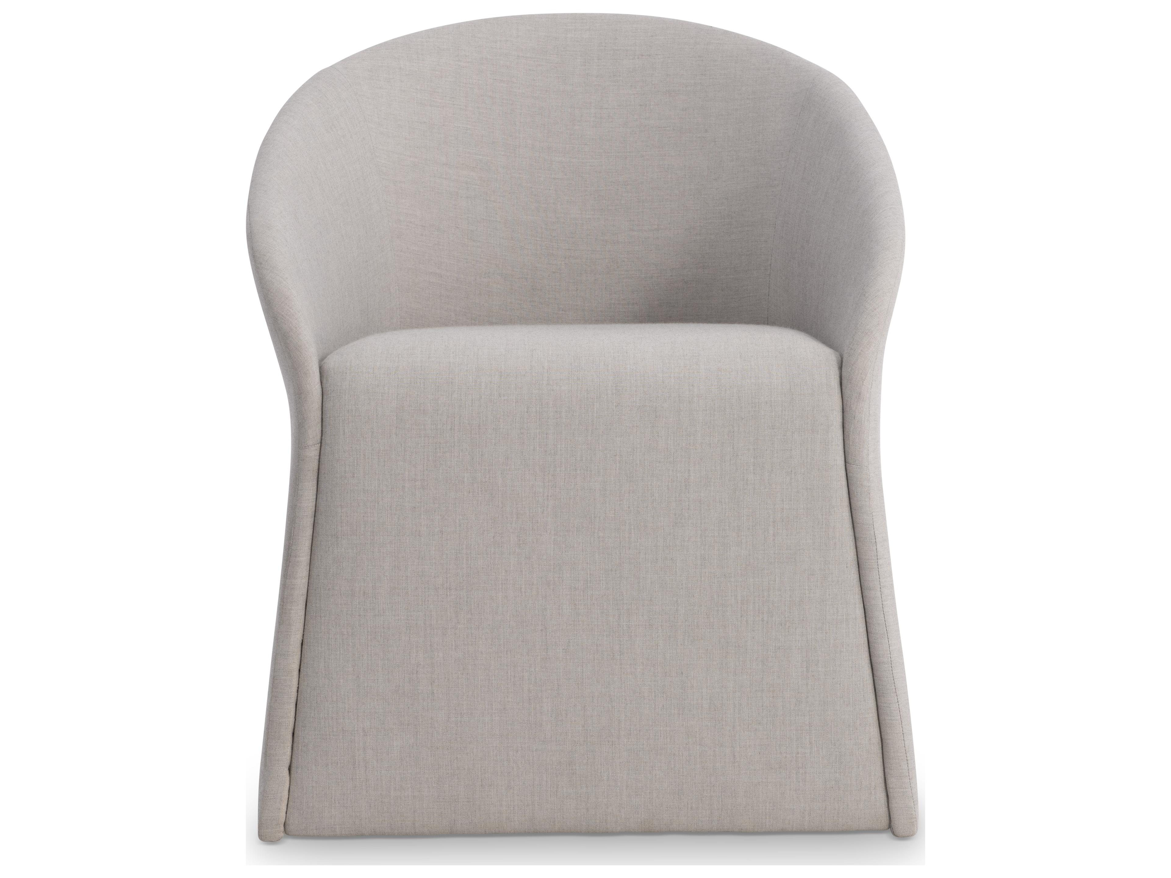 Bernhardt Arden Beige Upholstered Arm Dining Chair