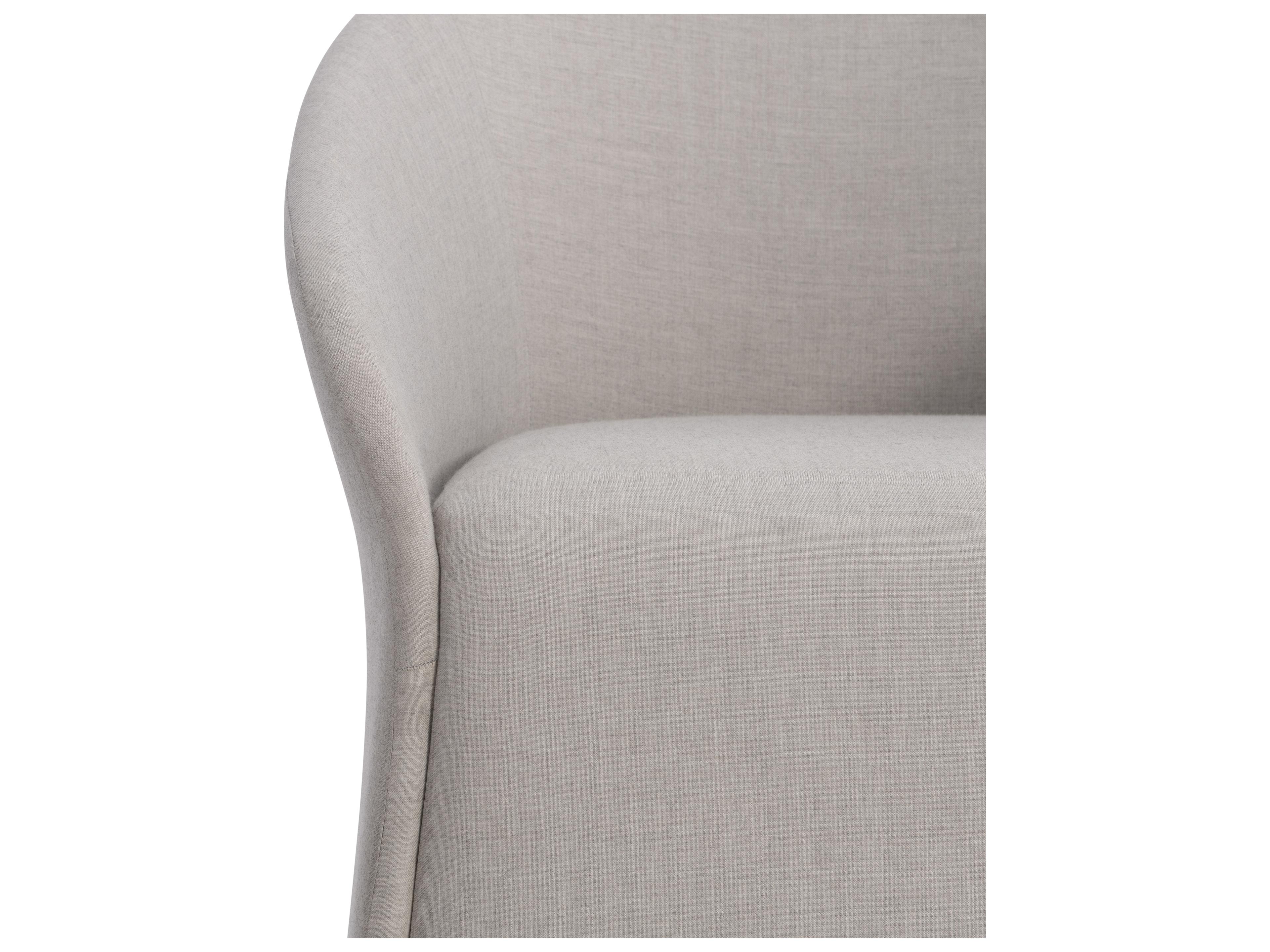 Bernhardt Arden Beige Upholstered Arm Dining Chair