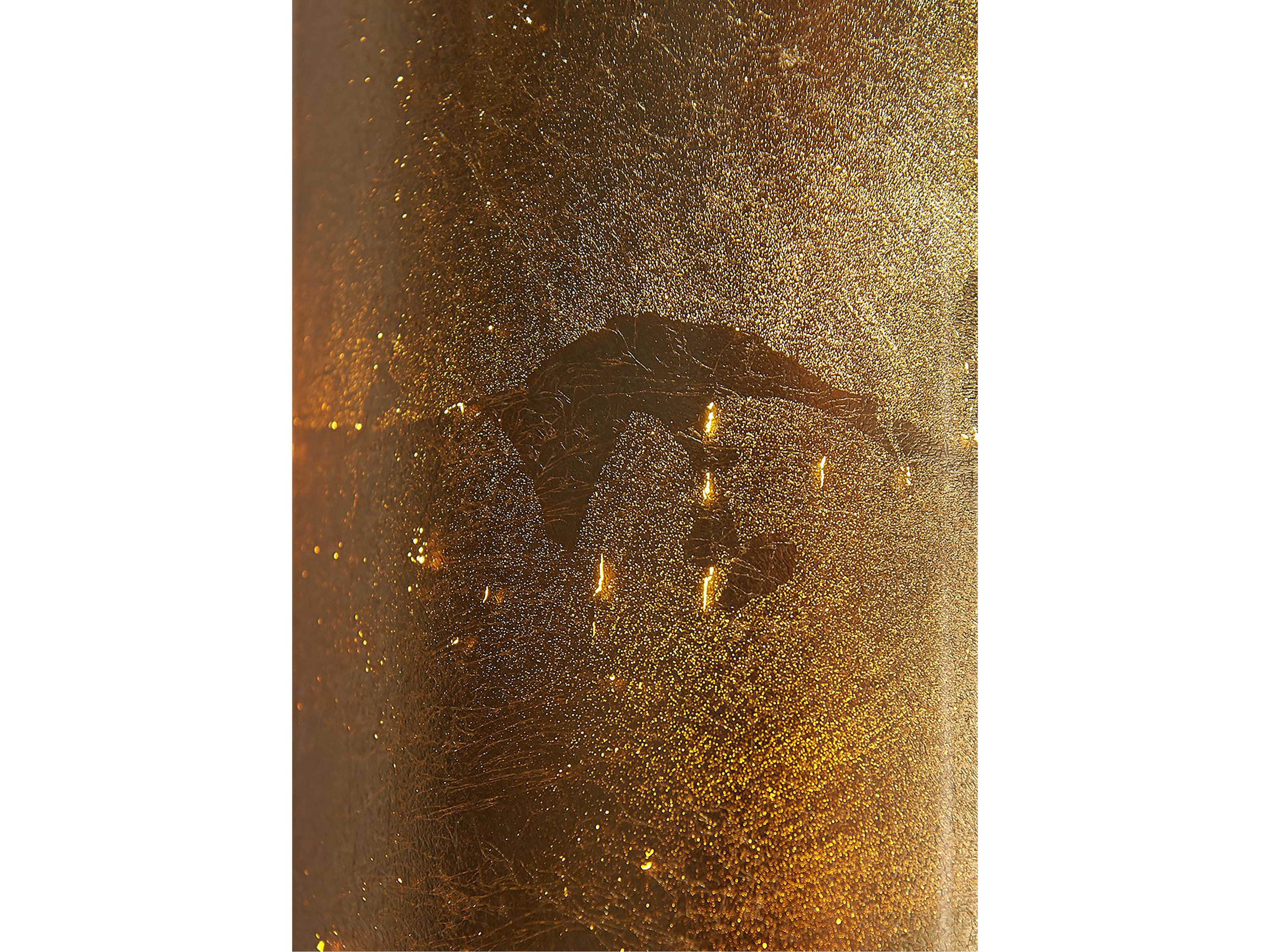 Bruck Lighting Cyrus 1-Light Gold Glass Cylinder Mini Pendant