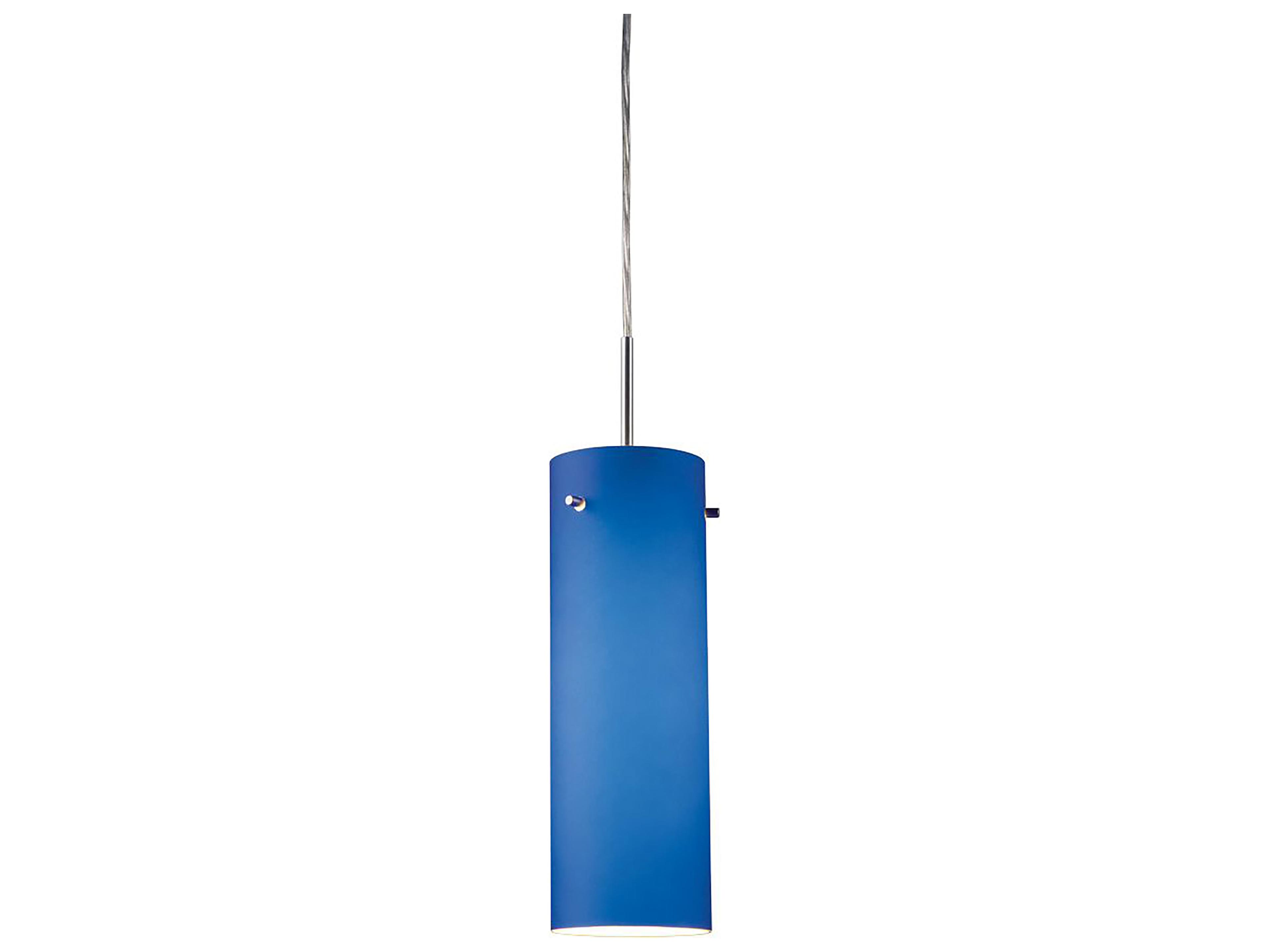 Titan 1-Light Blue Glass Cylinder Mini Pendant
