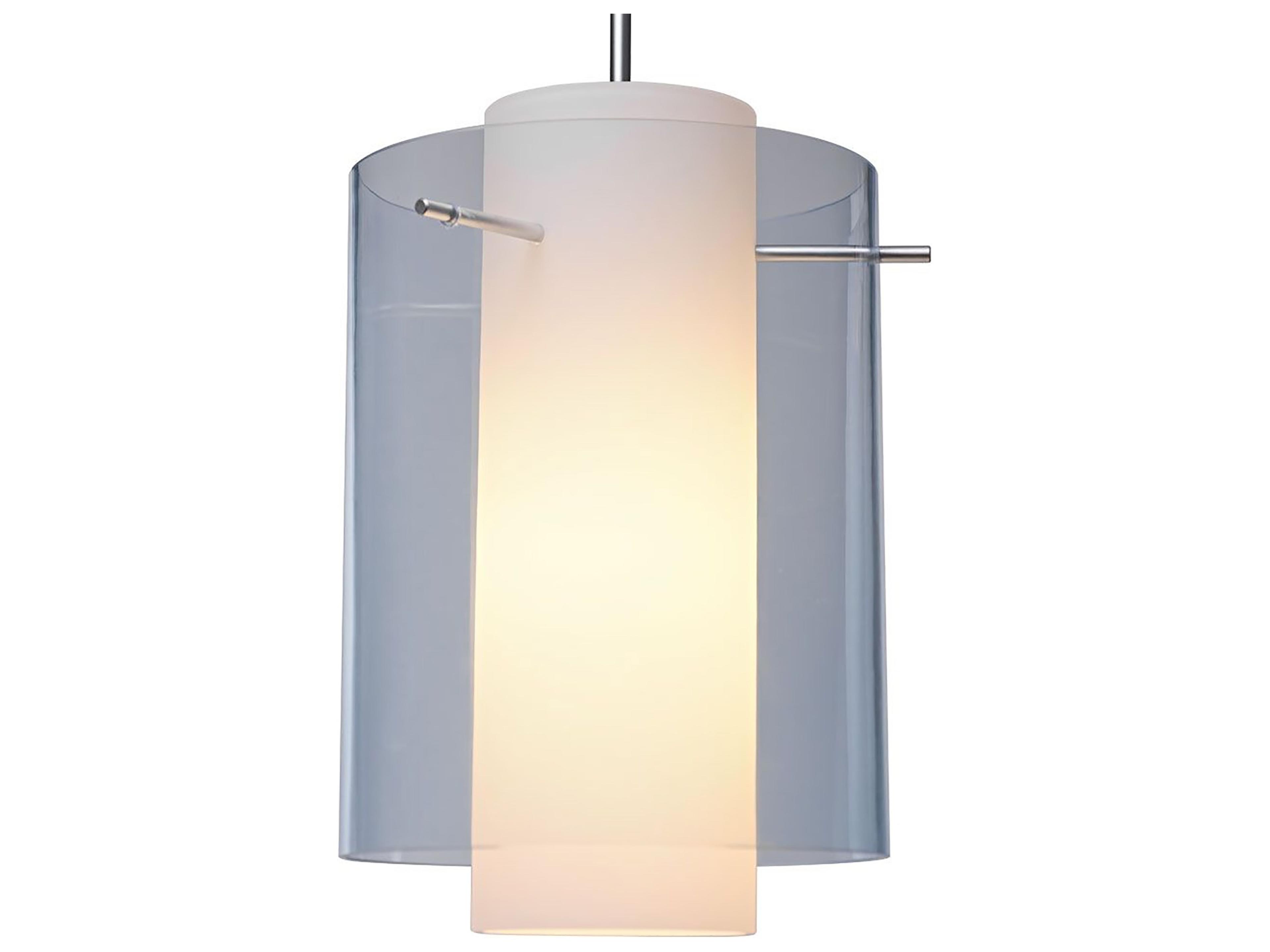 Rome 1-Light White Glass Cylinder Mini Pendant