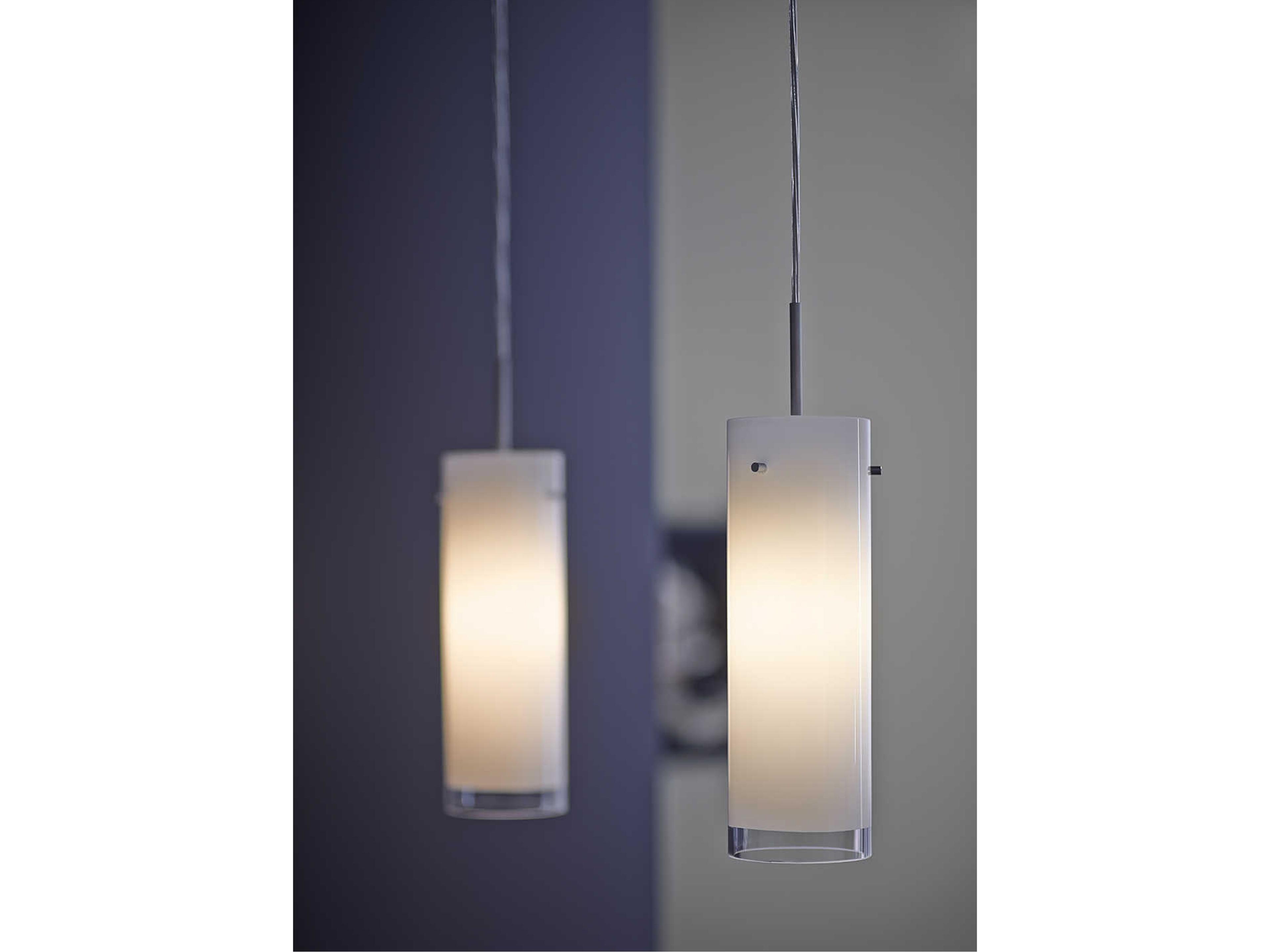Bruck Lighting Cyrus 1-Light White Glass LED Cylinder Mini Pendant
