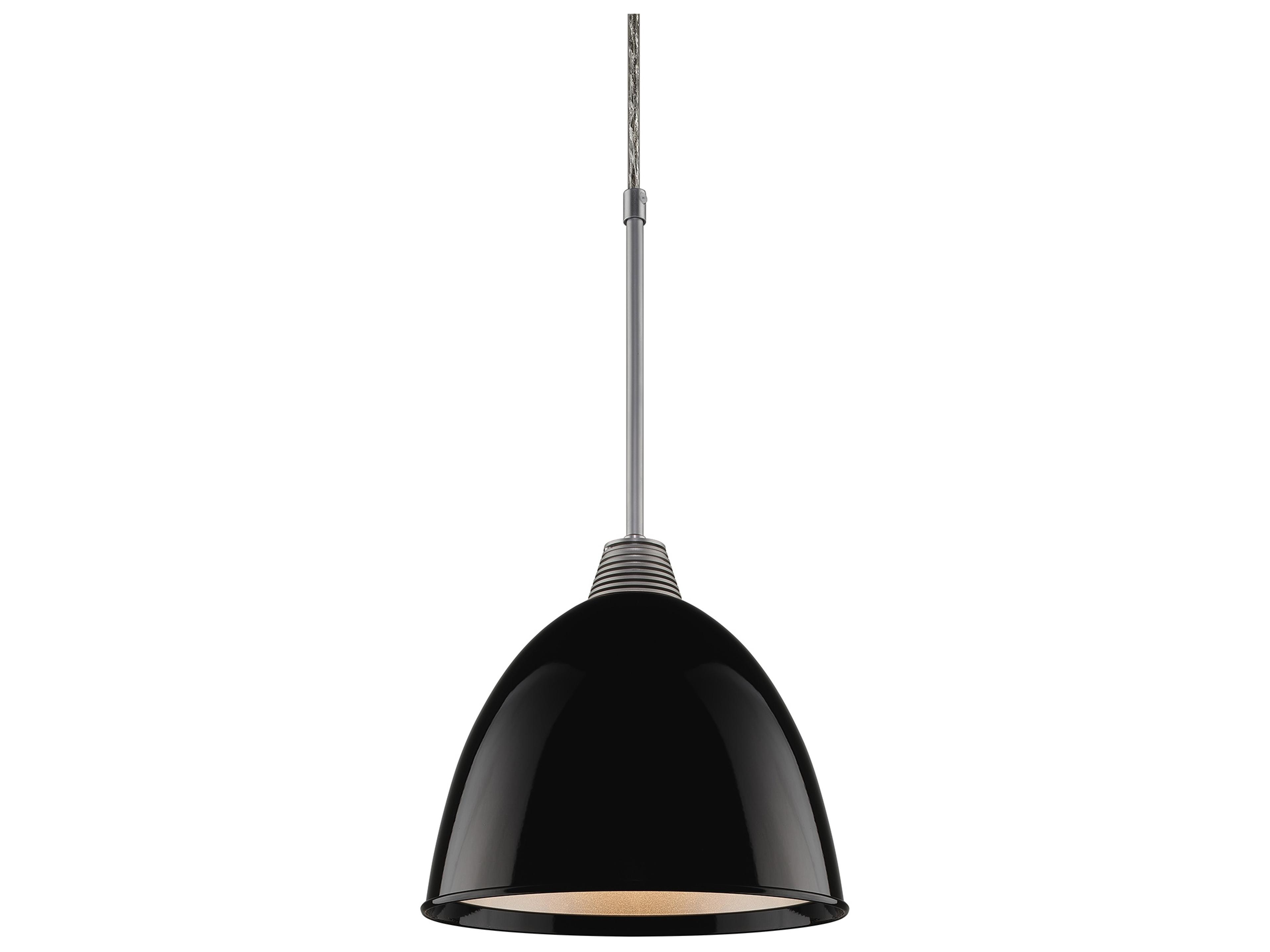 Classic 1-Light Black LED Bell Mini Pendant