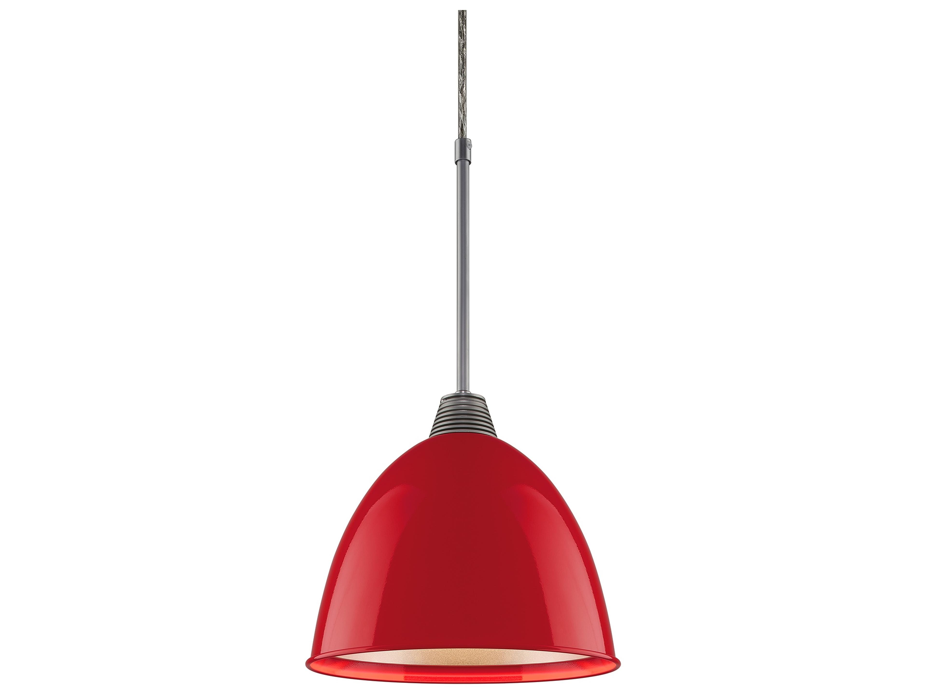 Classic 1-Light Red LED Bell Mini Pendant