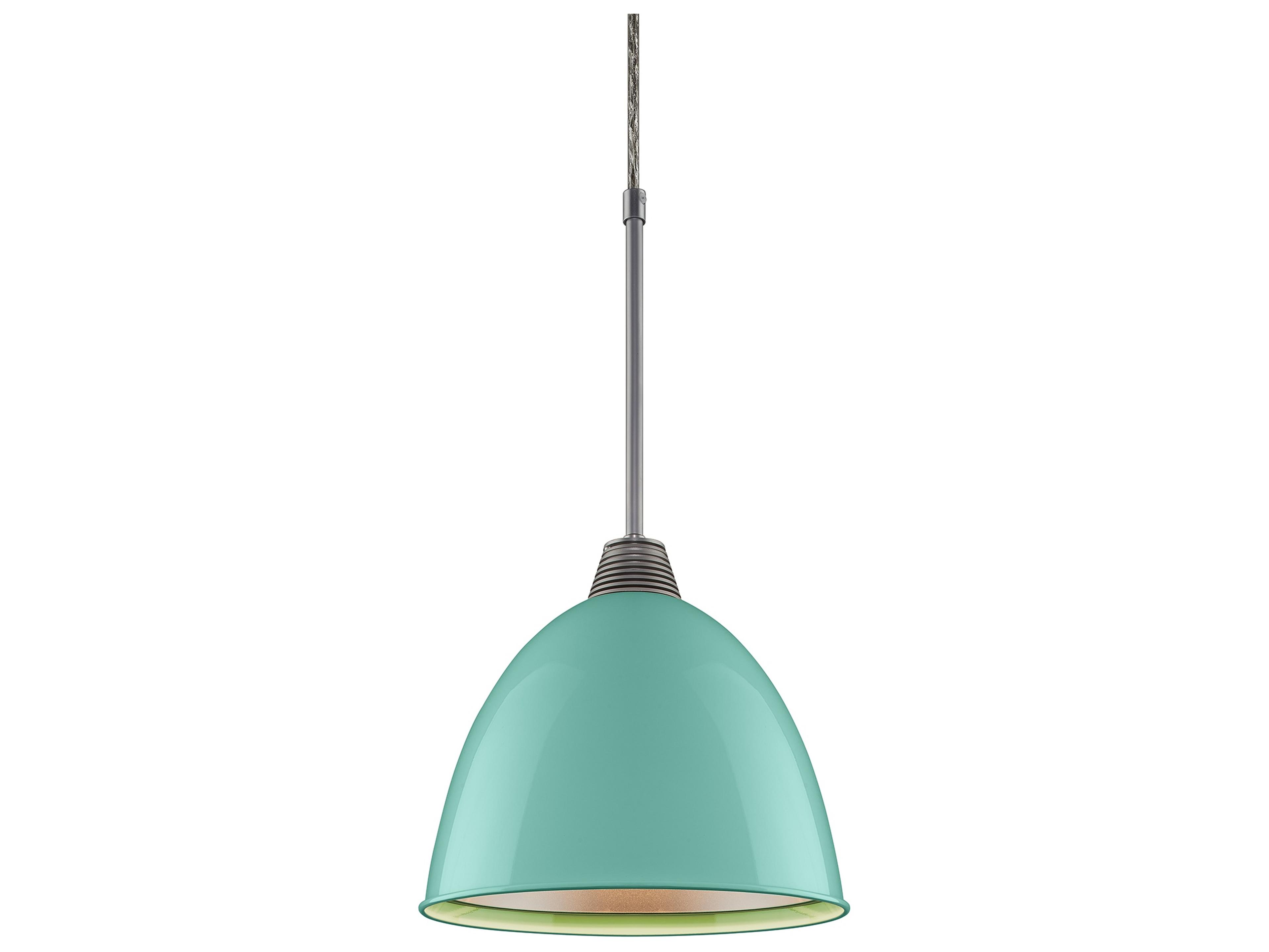 Classic 1-Light Blue LED Bell Mini Pendant