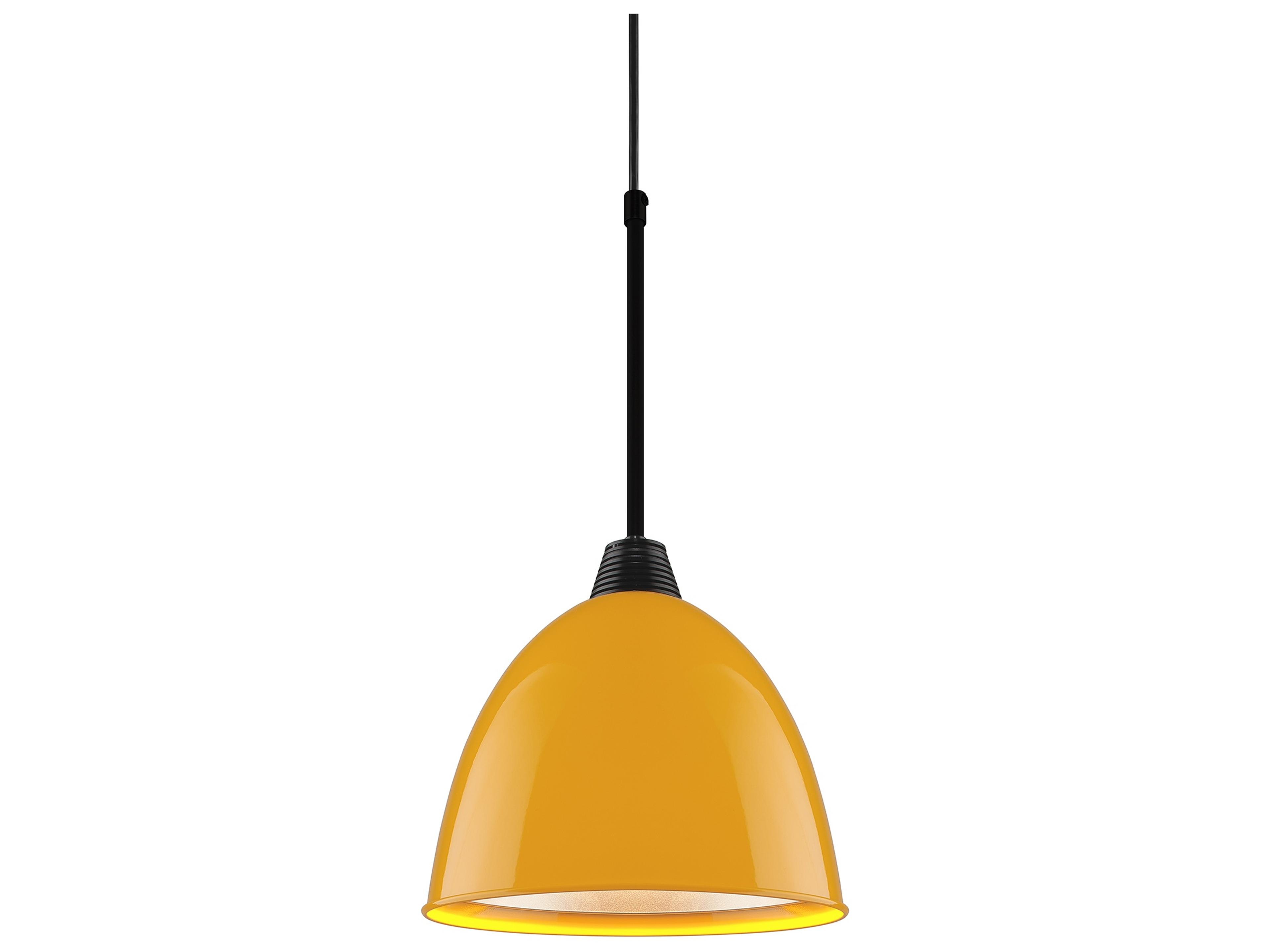Classic 1-Light Yellow LED Bell Mini Pendant