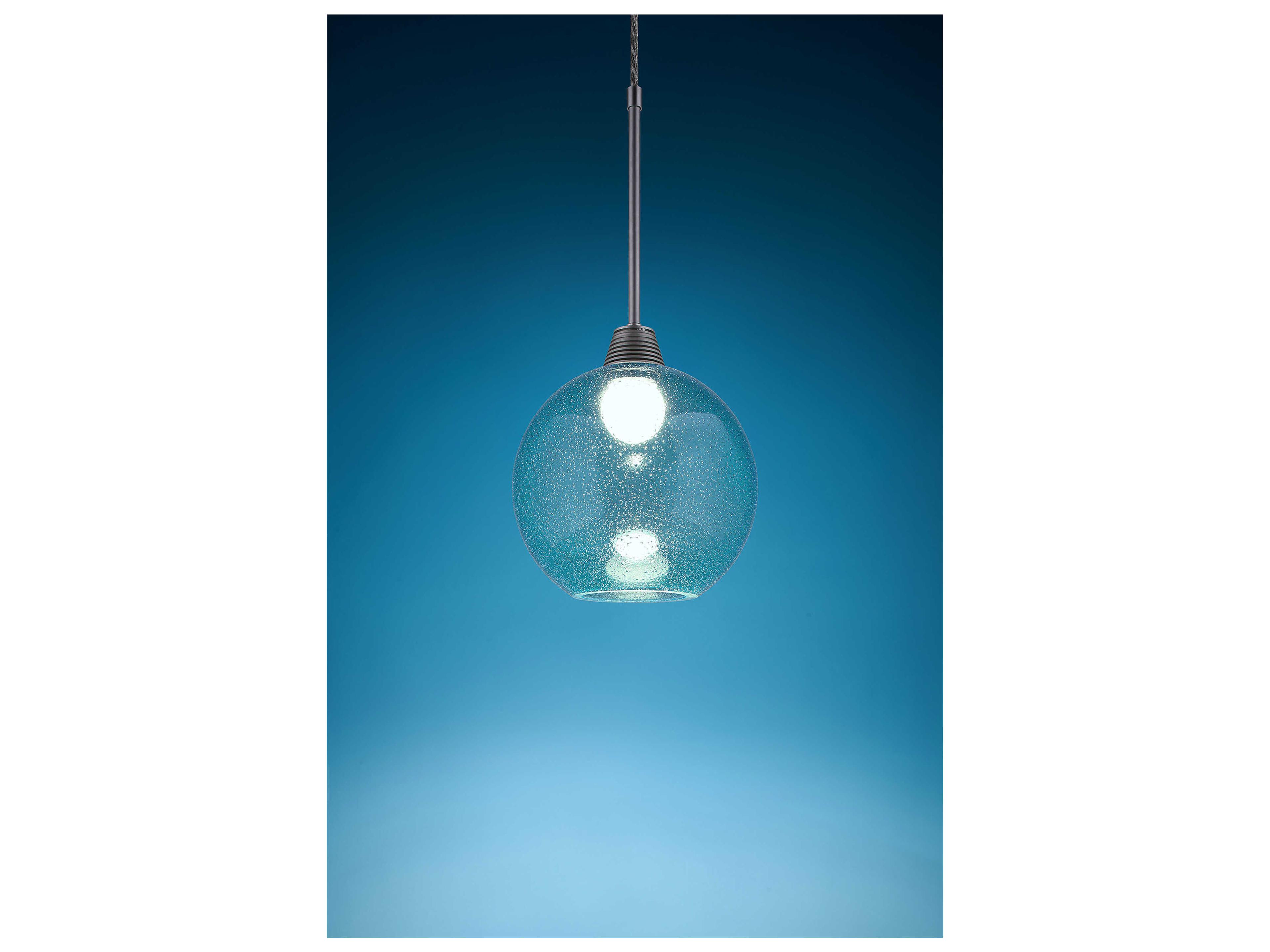 Bruck Lighting Bobo 1-Light Green Glass LED Globe Mini Pendant