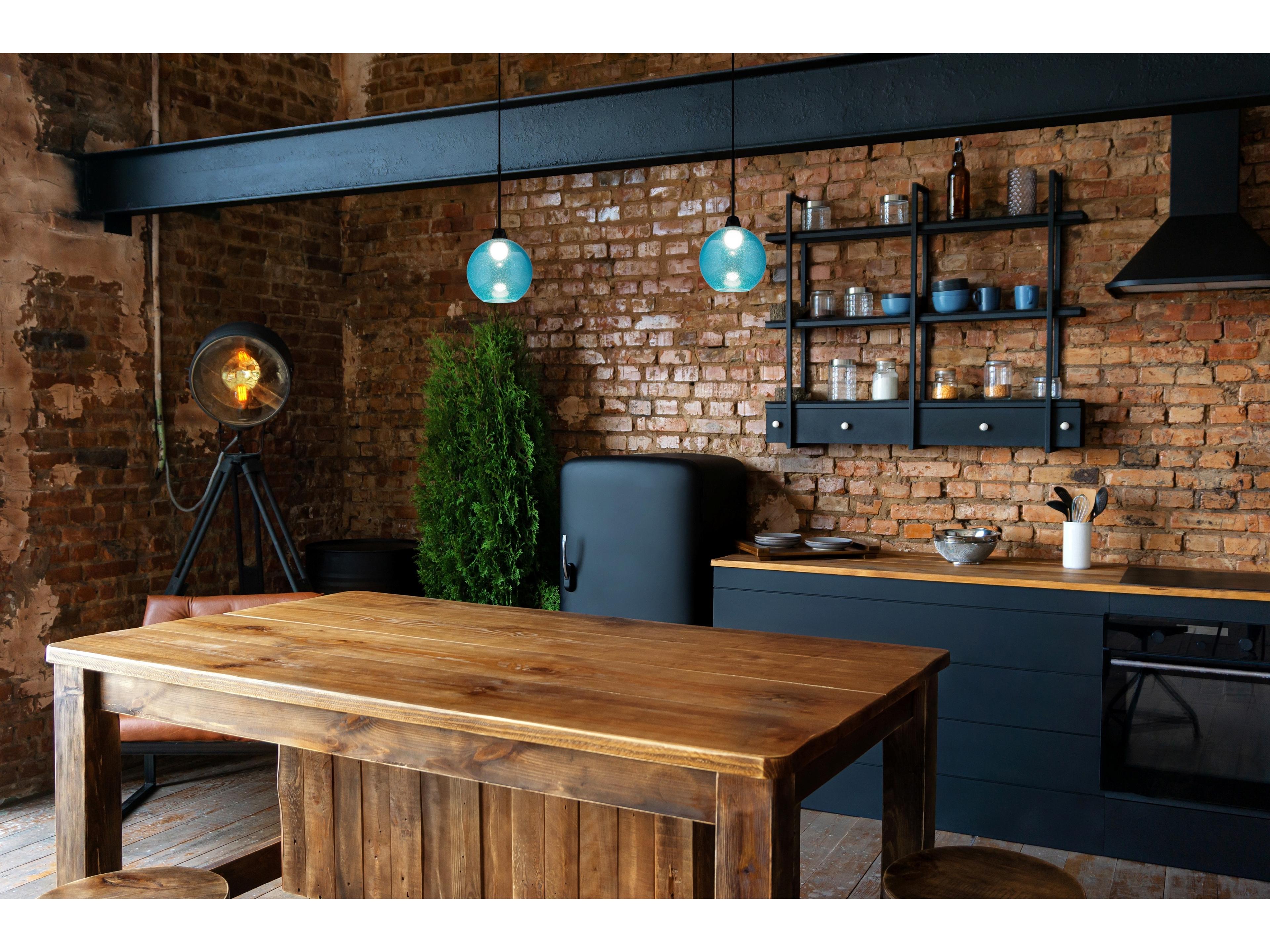 Bruck Lighting Bobo 1-Light Green Glass LED Globe Mini Pendant