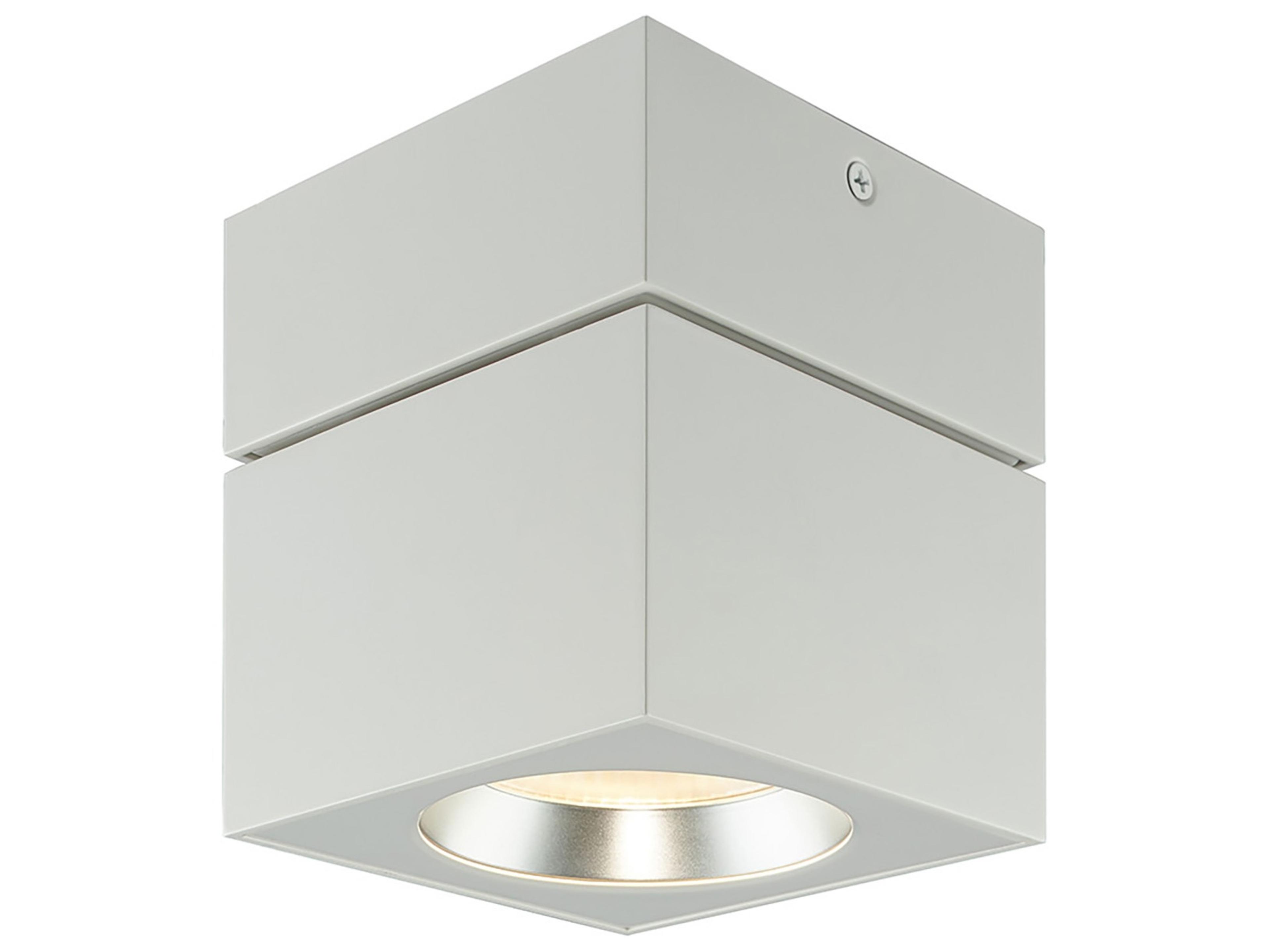 Surface Mount Square 1-Light White LED Flush